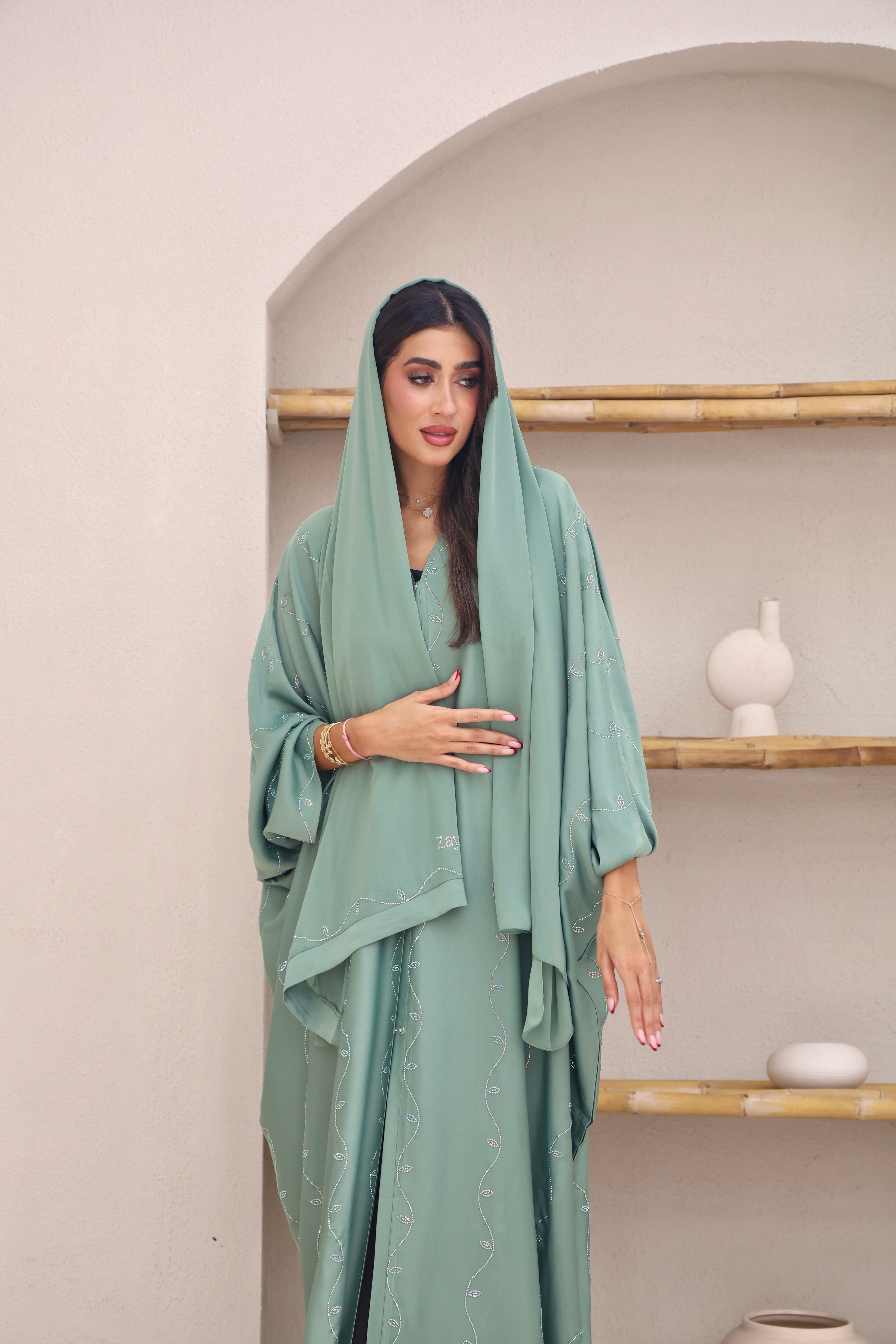 Hadia Sage Green Farasha