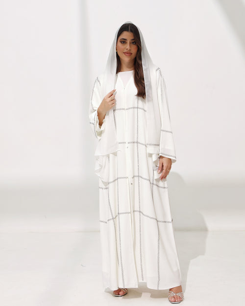 Arzoo Off white Abaya