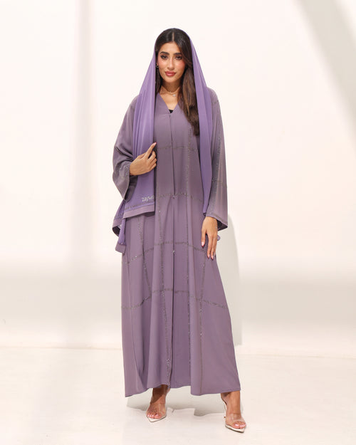 Arzoo Dusty Lavender Abaya