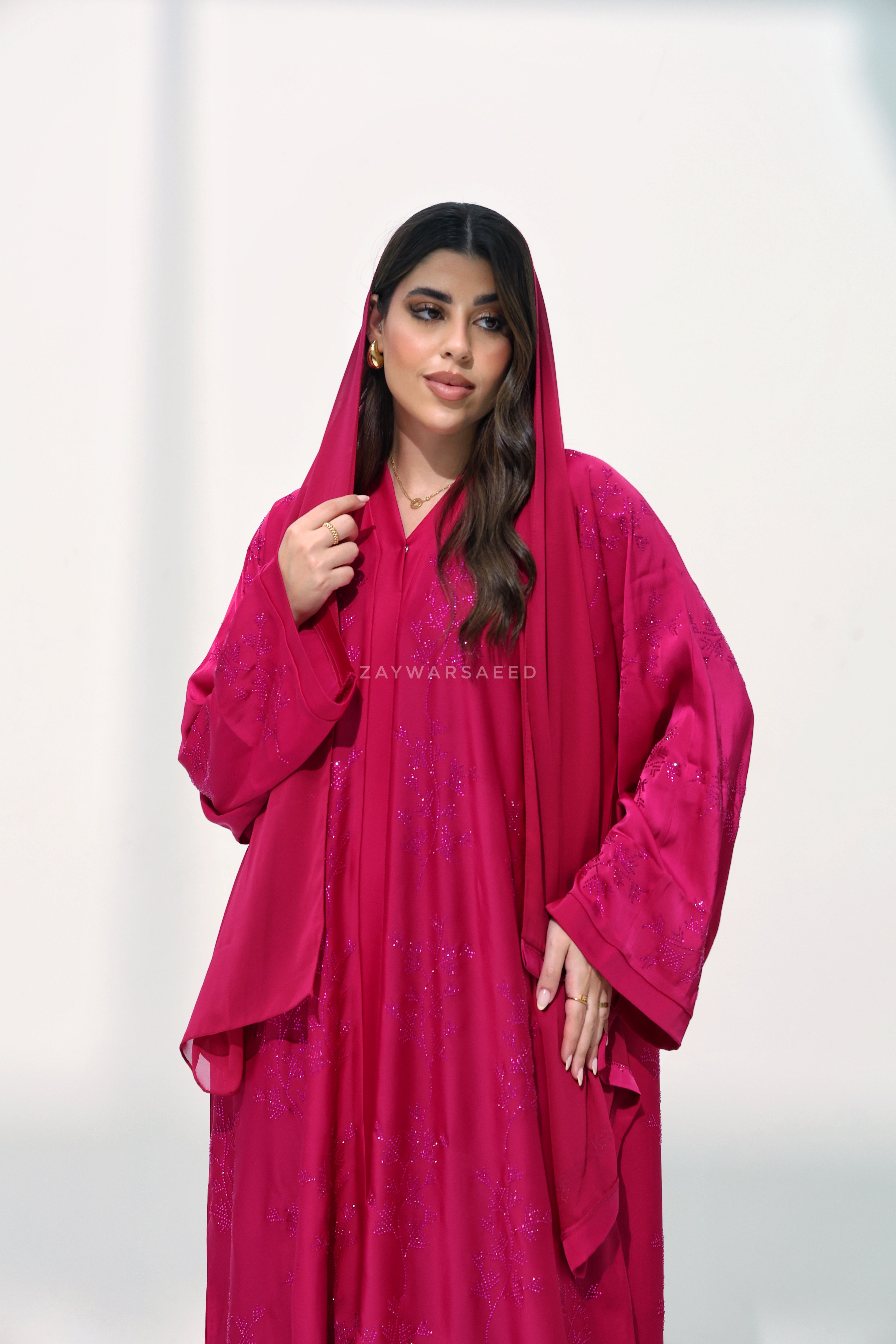 Mehreen Fushia Pink Abaya