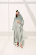 Aleeza Sage green Cardigan Abaya