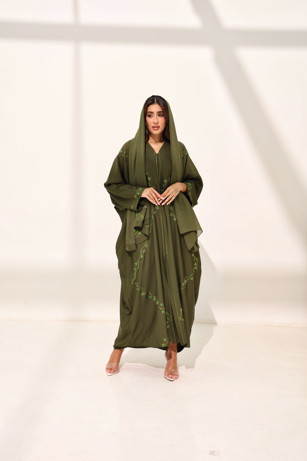 Asma Olive Green Farasha