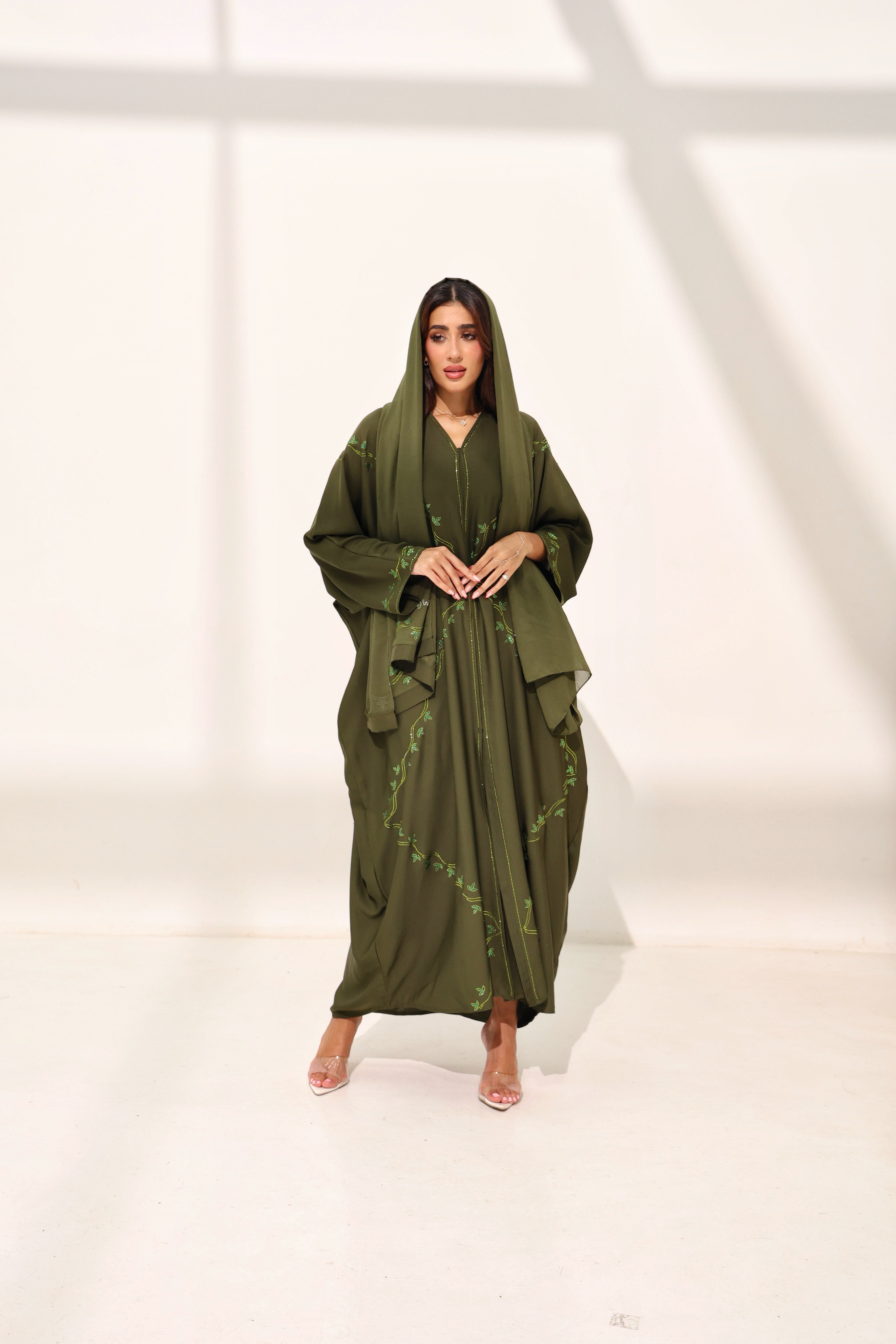Asma Olive Green Farasha