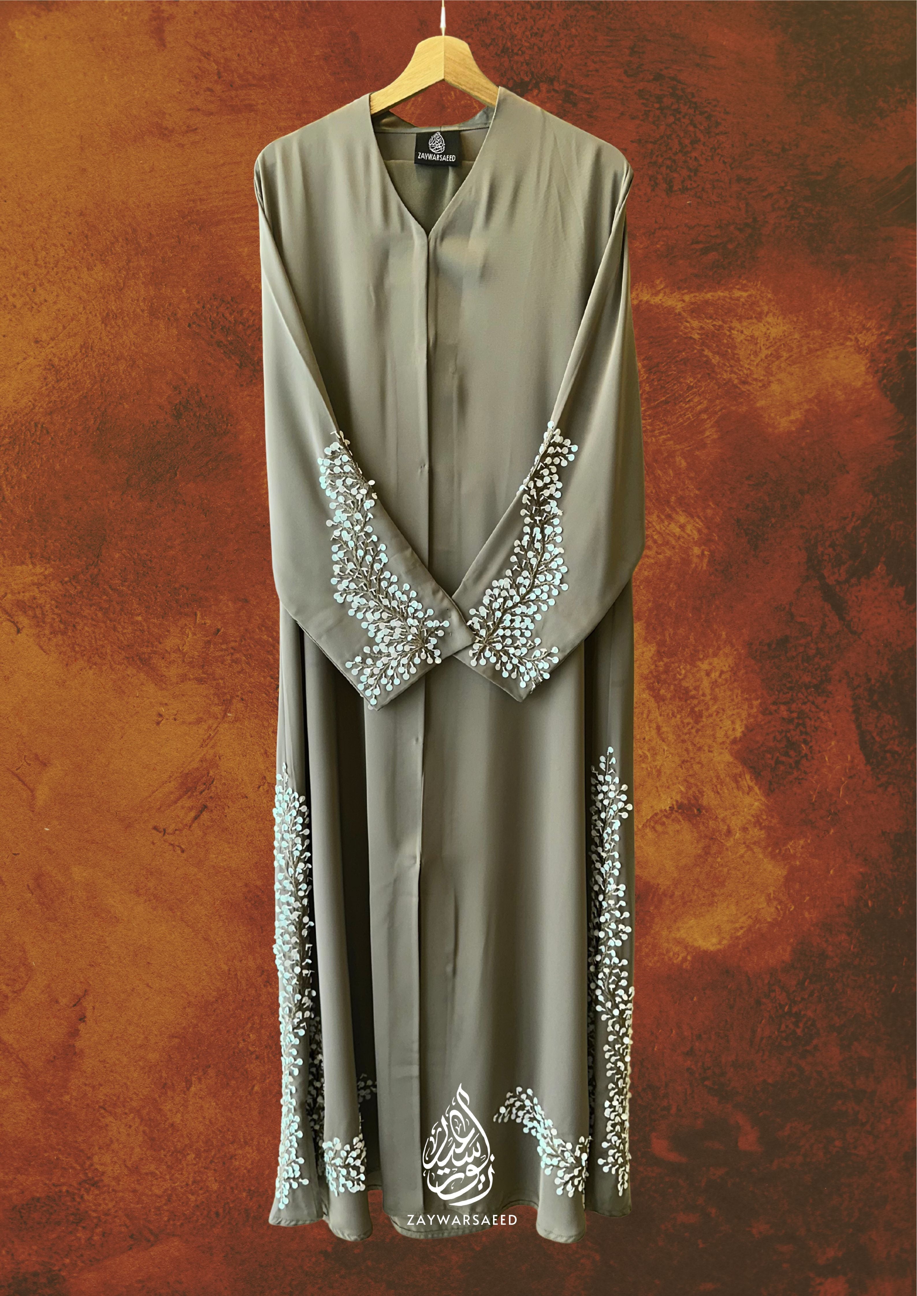 Al Aisya Abaya – Olive Mist