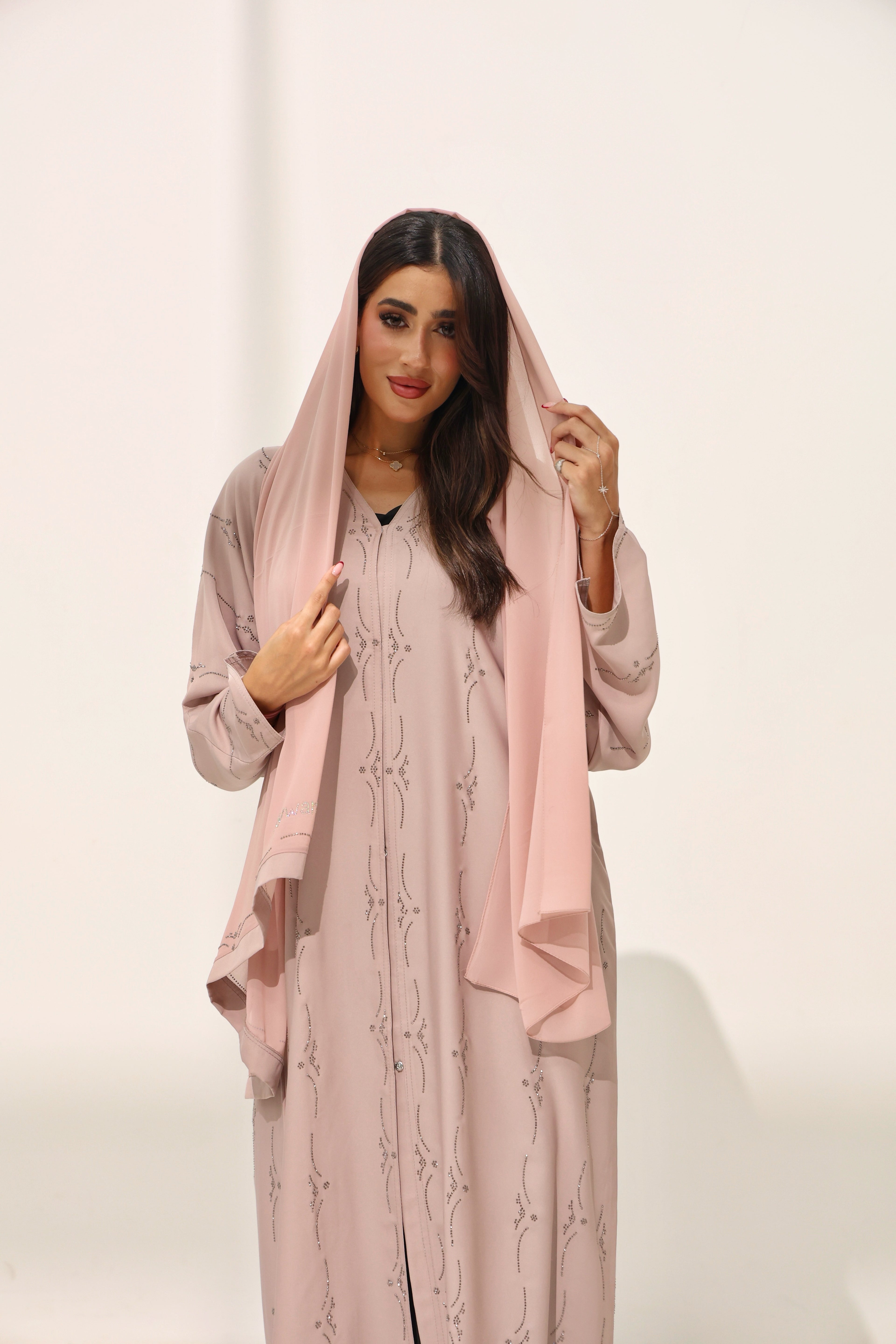 Jameela Blush Pink Abaya