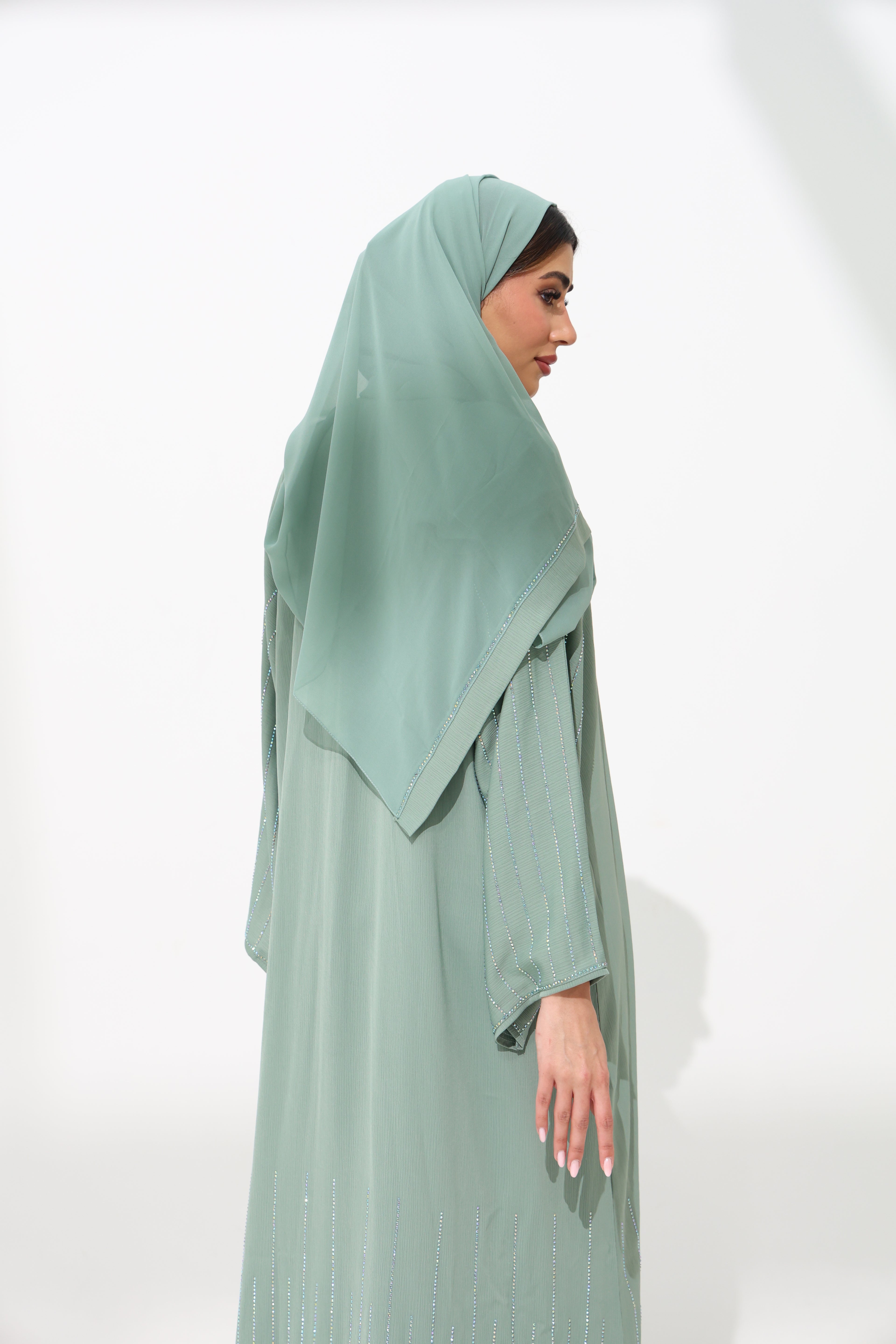 Aurora Sage Green Abaya