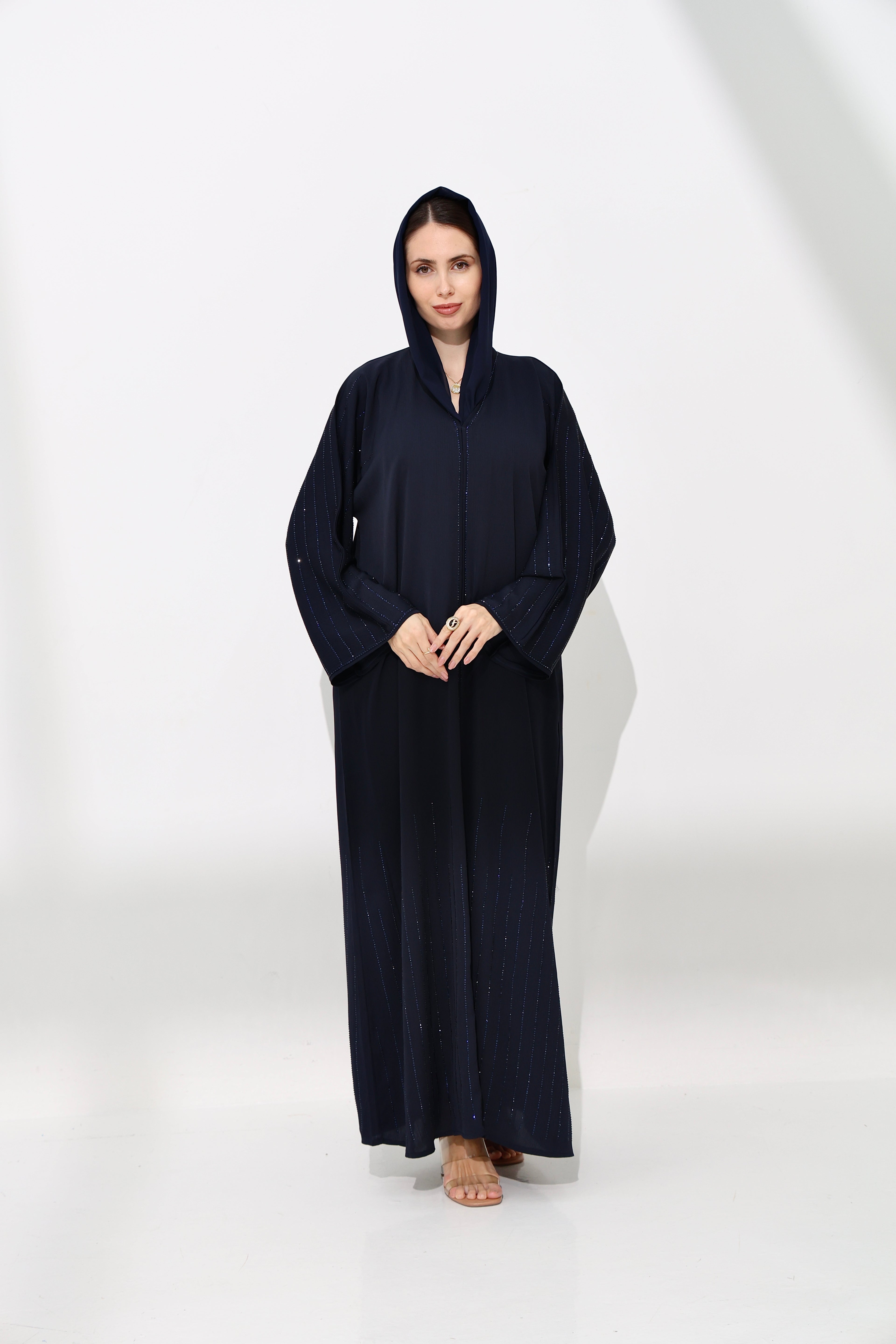 Aurora Dark Blue Abaya