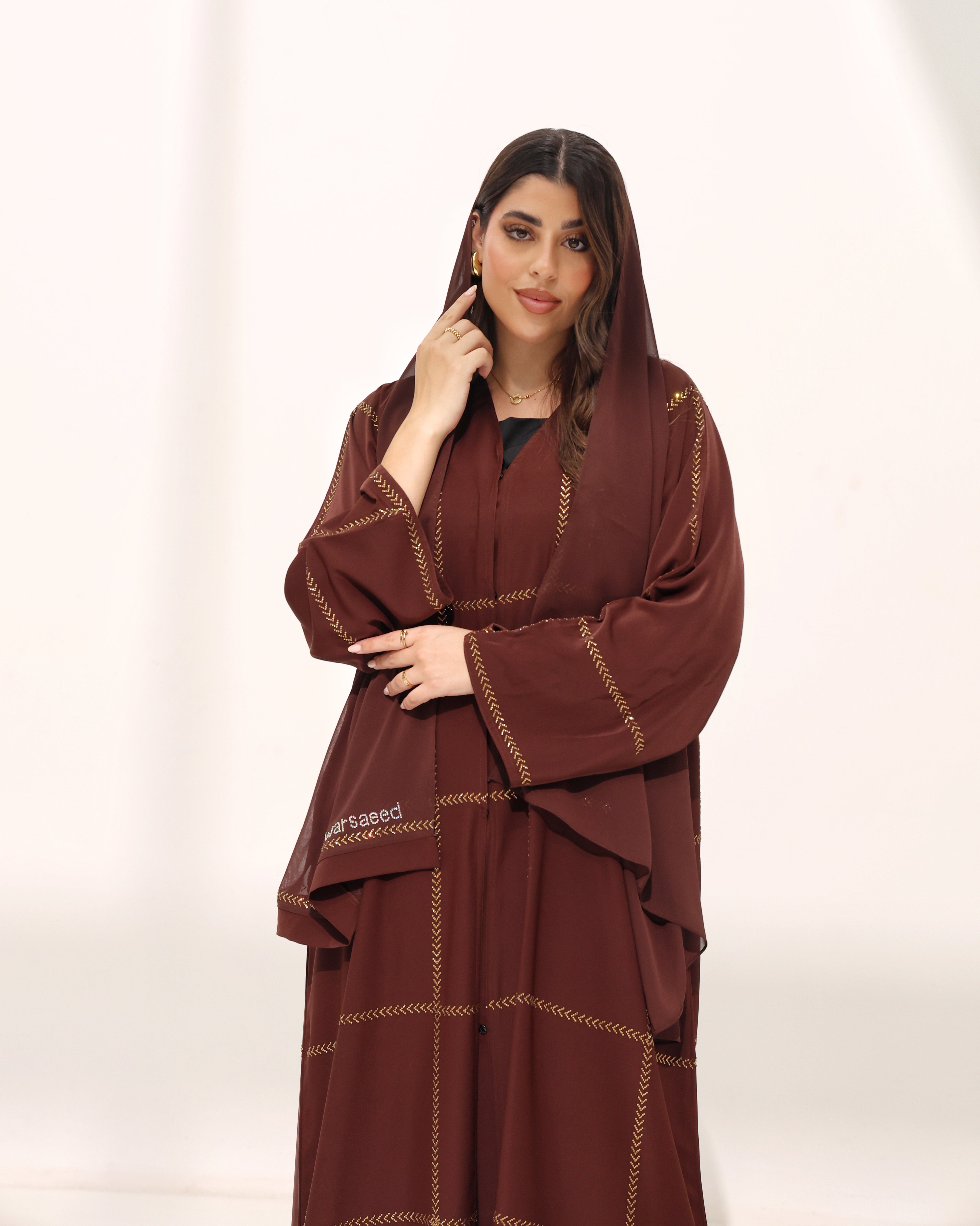 Arzoo Rich Brown Abaya