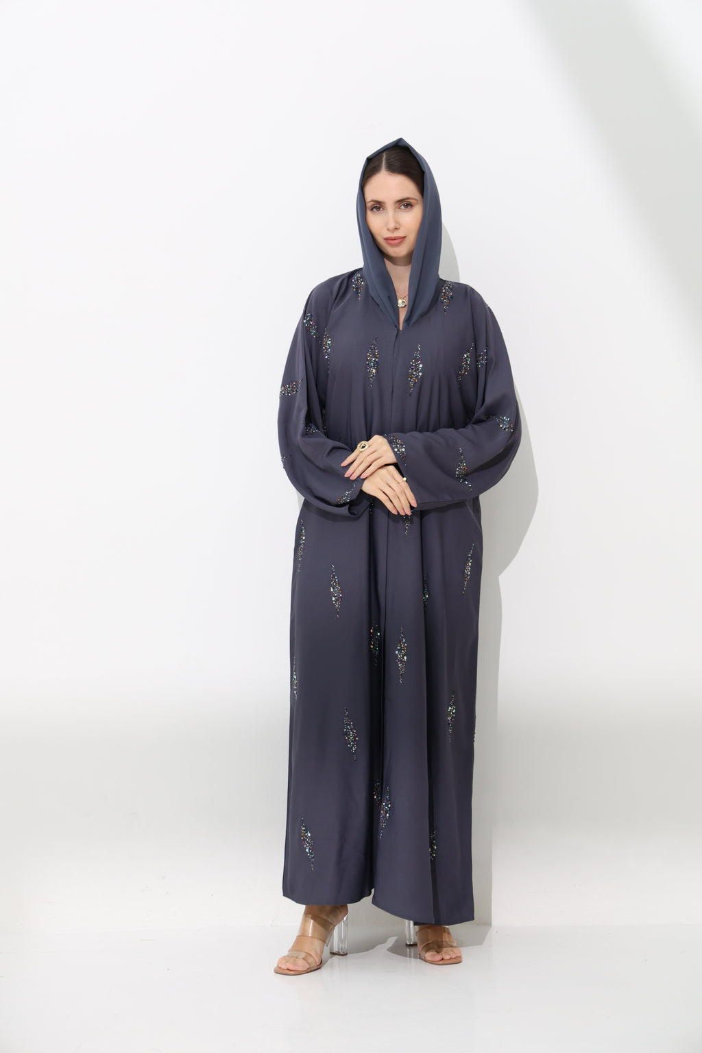 Nashwa Dark Grey Abaya