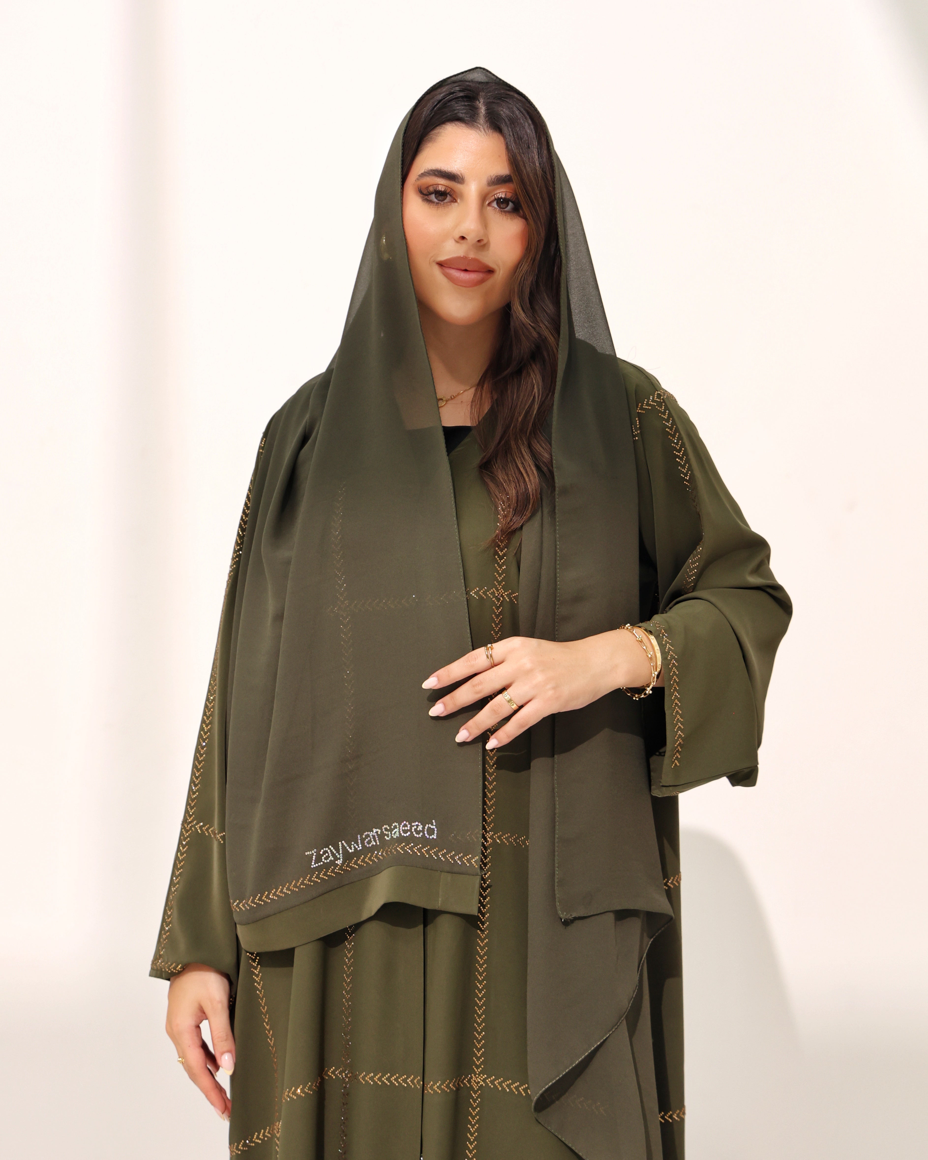Arzoo Olive Green Abaya