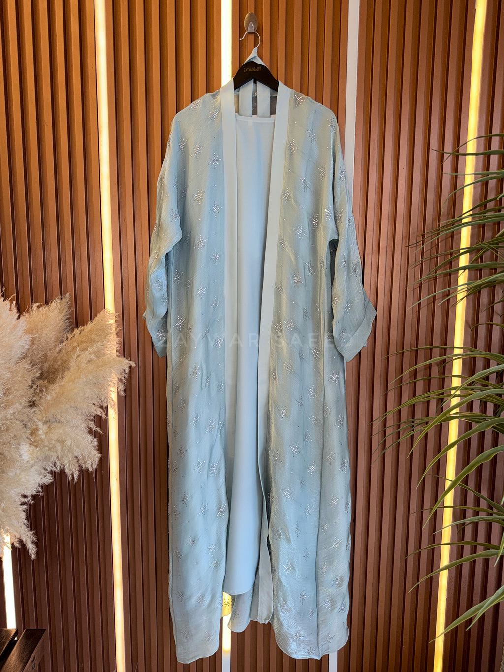 AYRA ICE BLUE CARDIGAN ABAYA