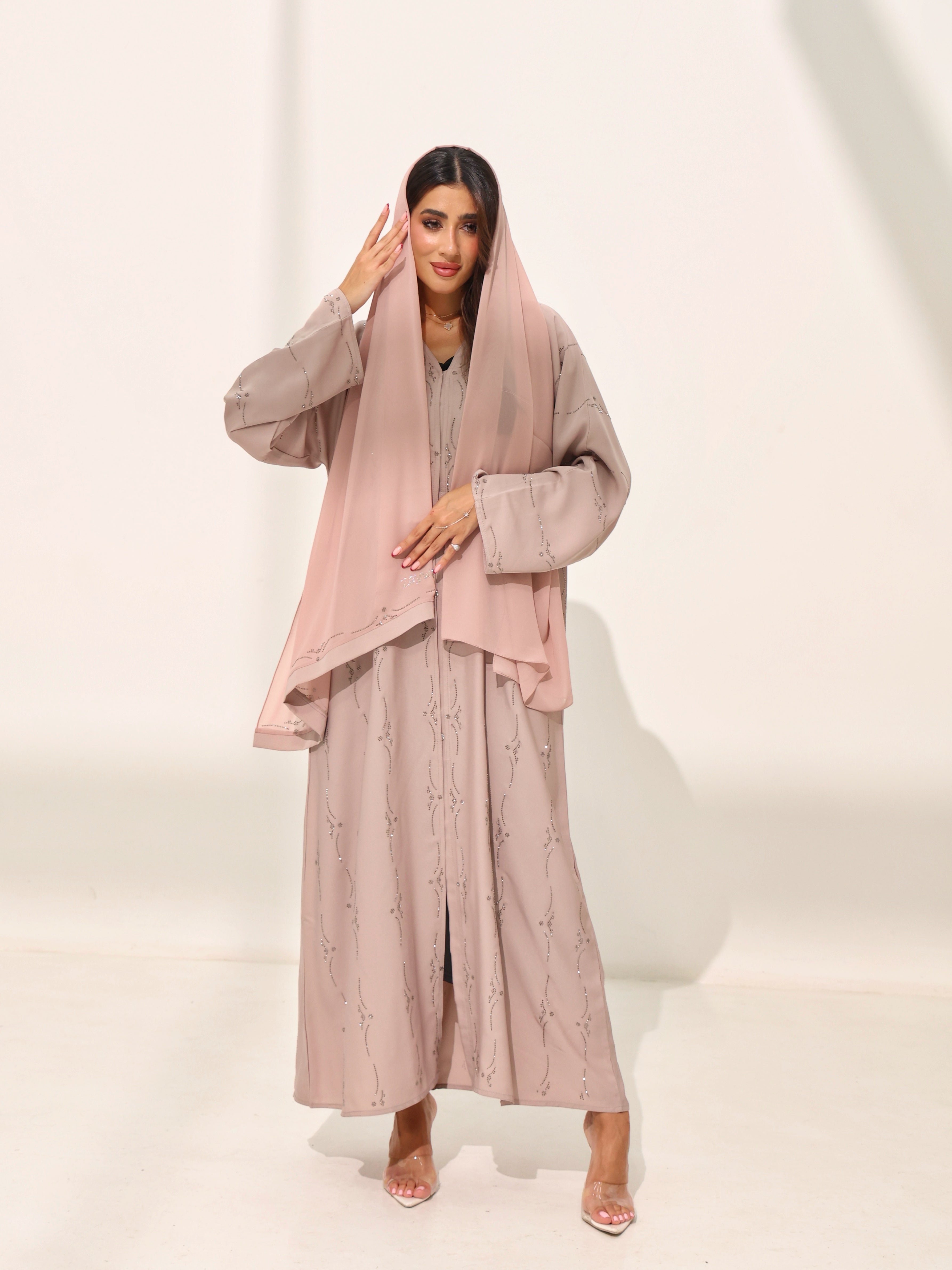 Jameela Blush Pink Abaya