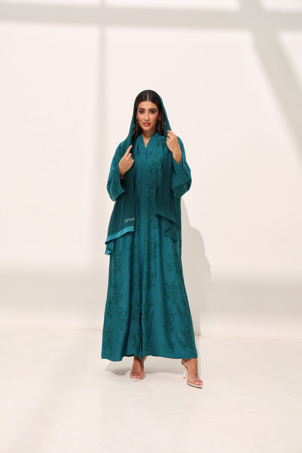 Mehreen Deep Teal Abaya