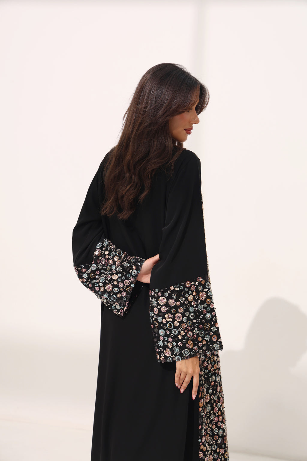 Zareen Luxe -Midnight Bloom Luxury Dress