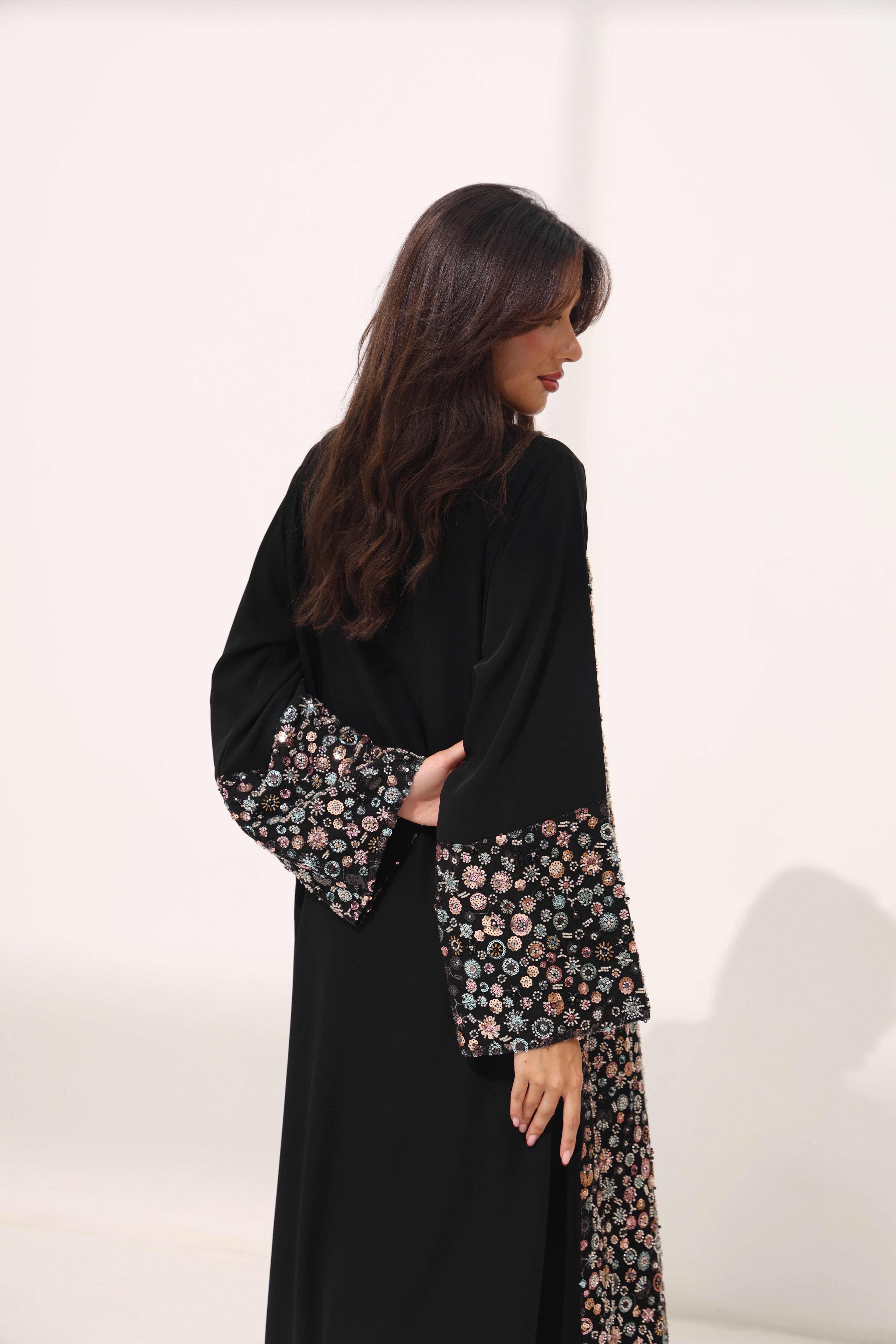 Zareen Luxe -Midnight Bloom Luxury Dress