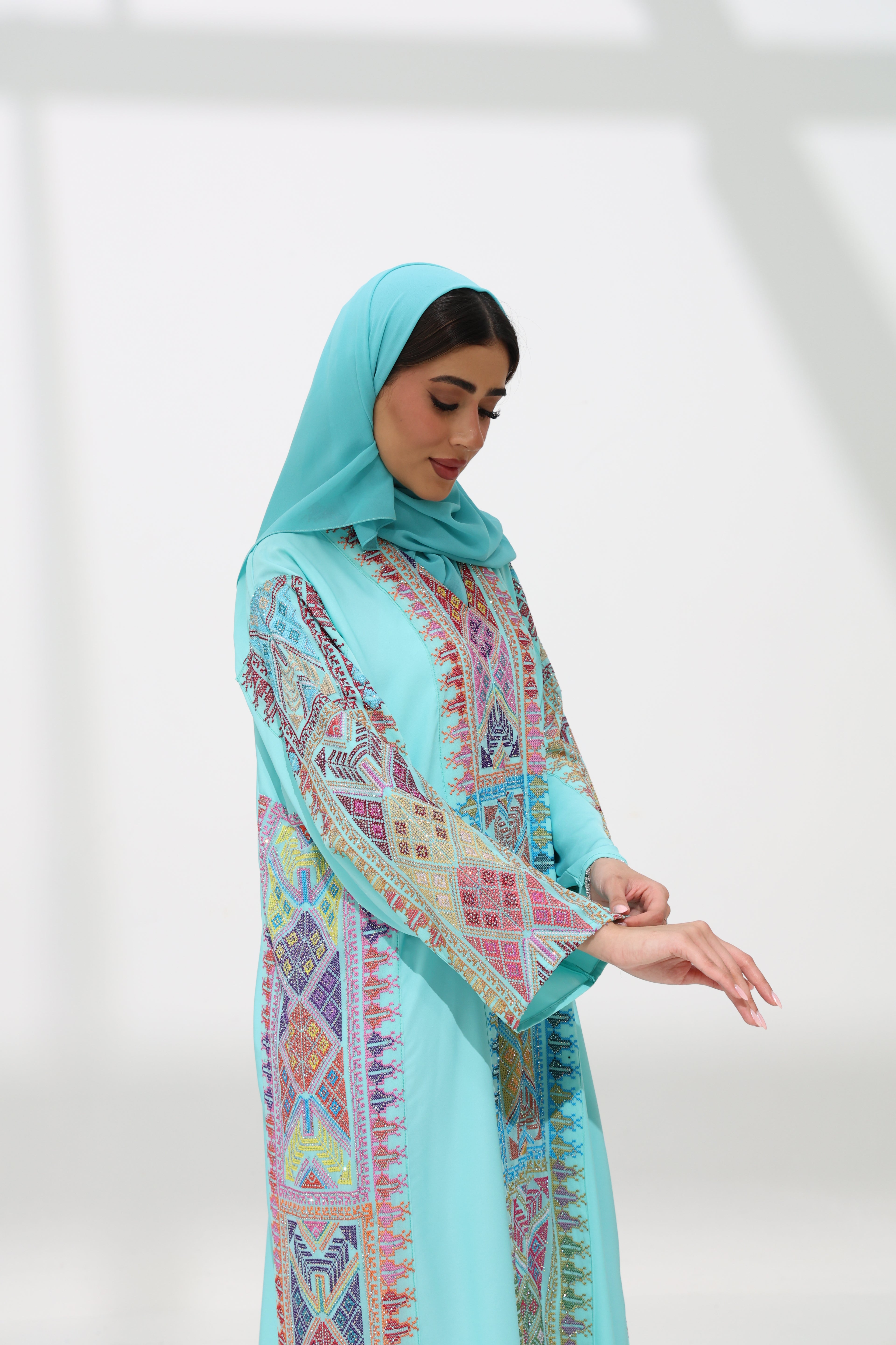 Fahmash Island Blue with rhinestones