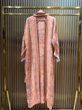 Pashmina Cardigan Abaya - Coral Peach