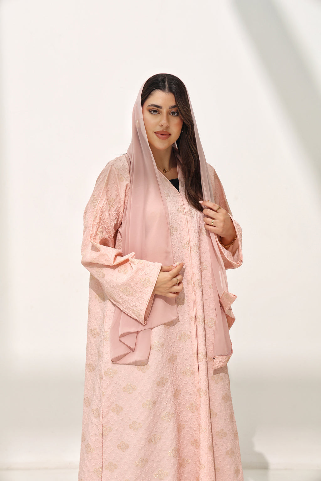 Layani Pastel Peach Abaya