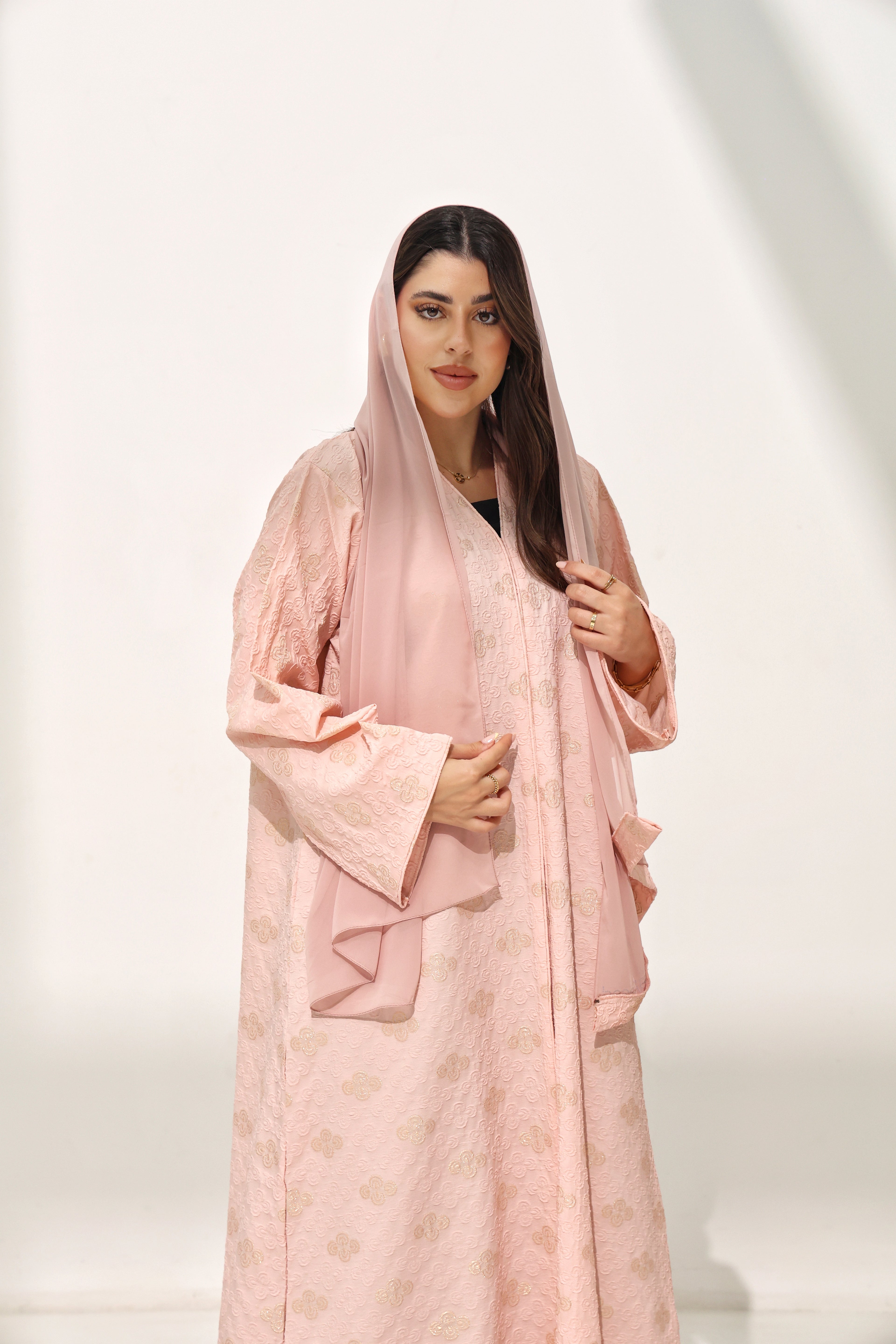Layani Pastel Peach Abaya