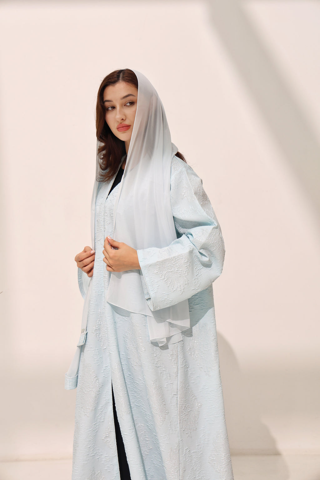 Layani Pastel Blue Abaya