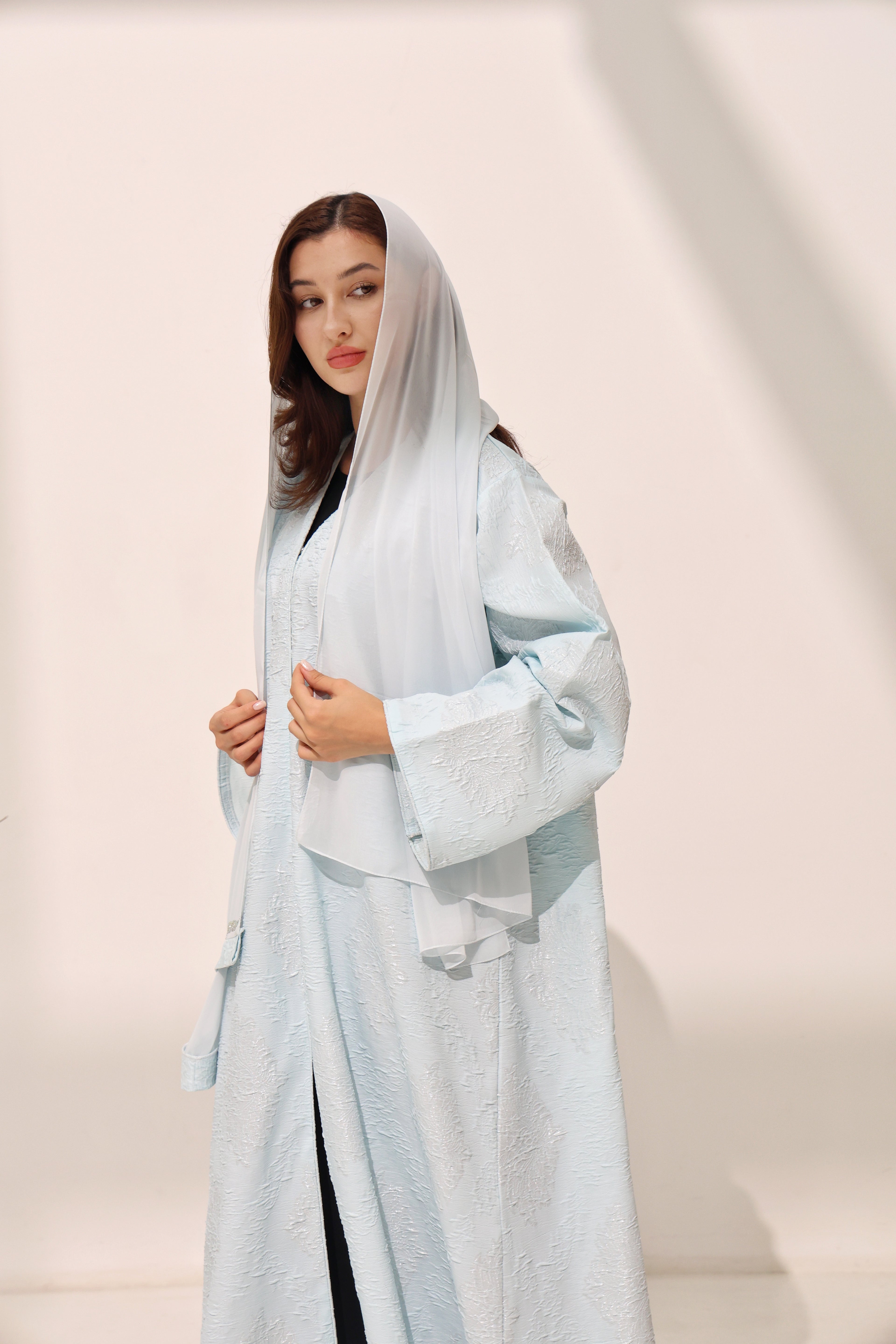Layani Pastel Blue Abaya