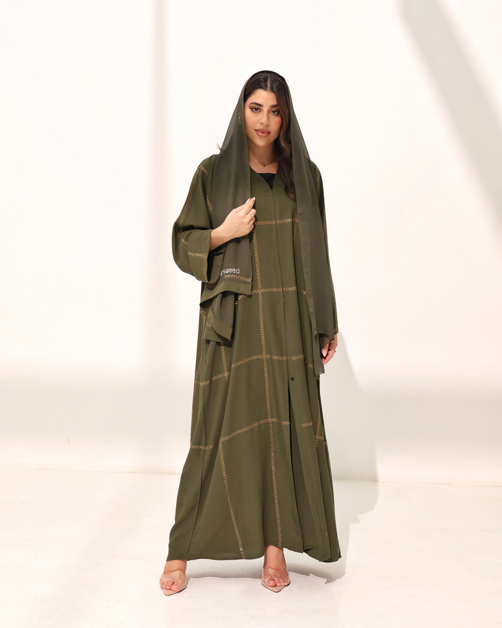 Arzoo Olive Green Abaya