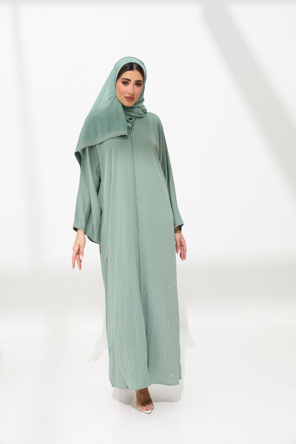 Aurora Sage Green Abaya