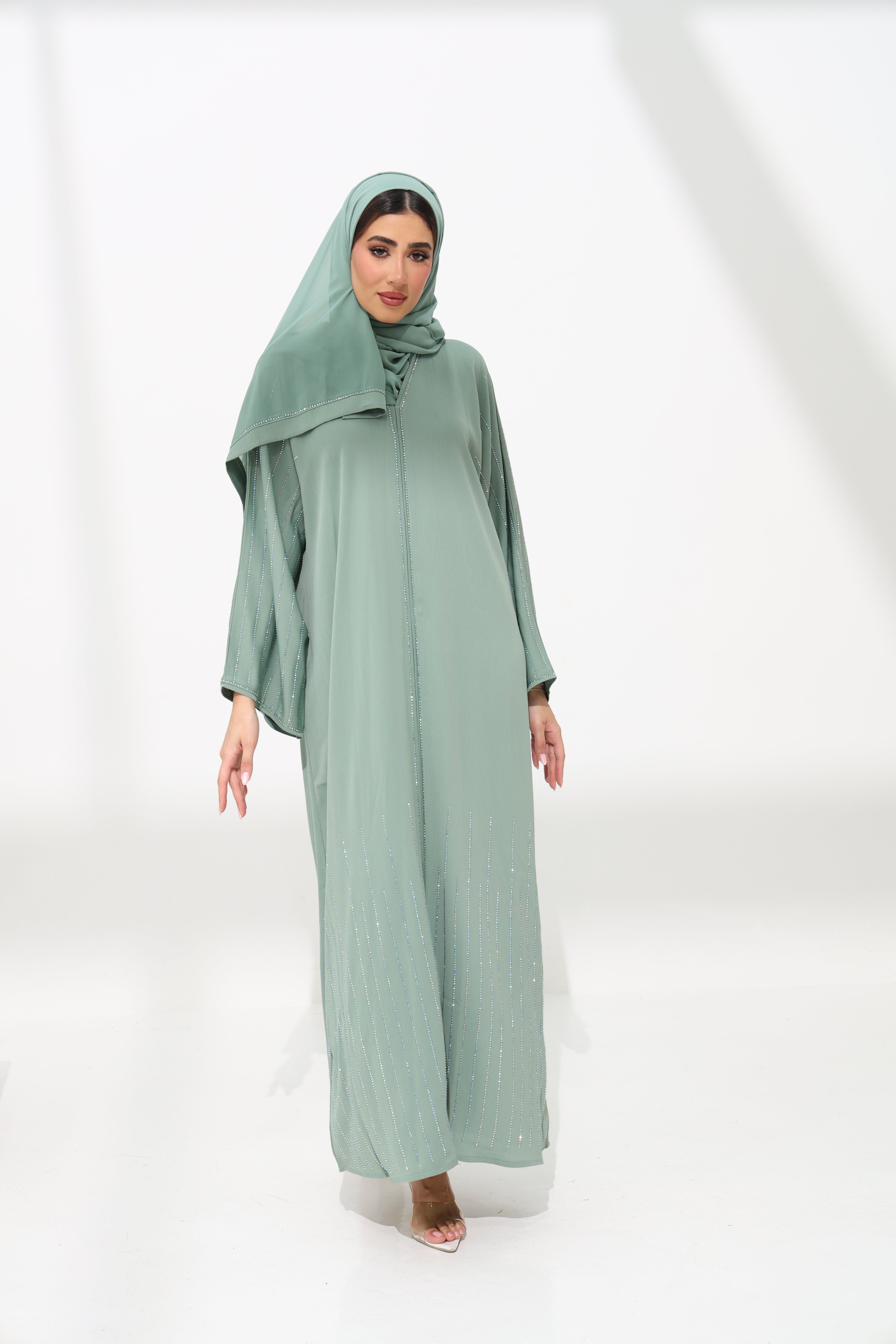 Aurora Sage Green Abaya