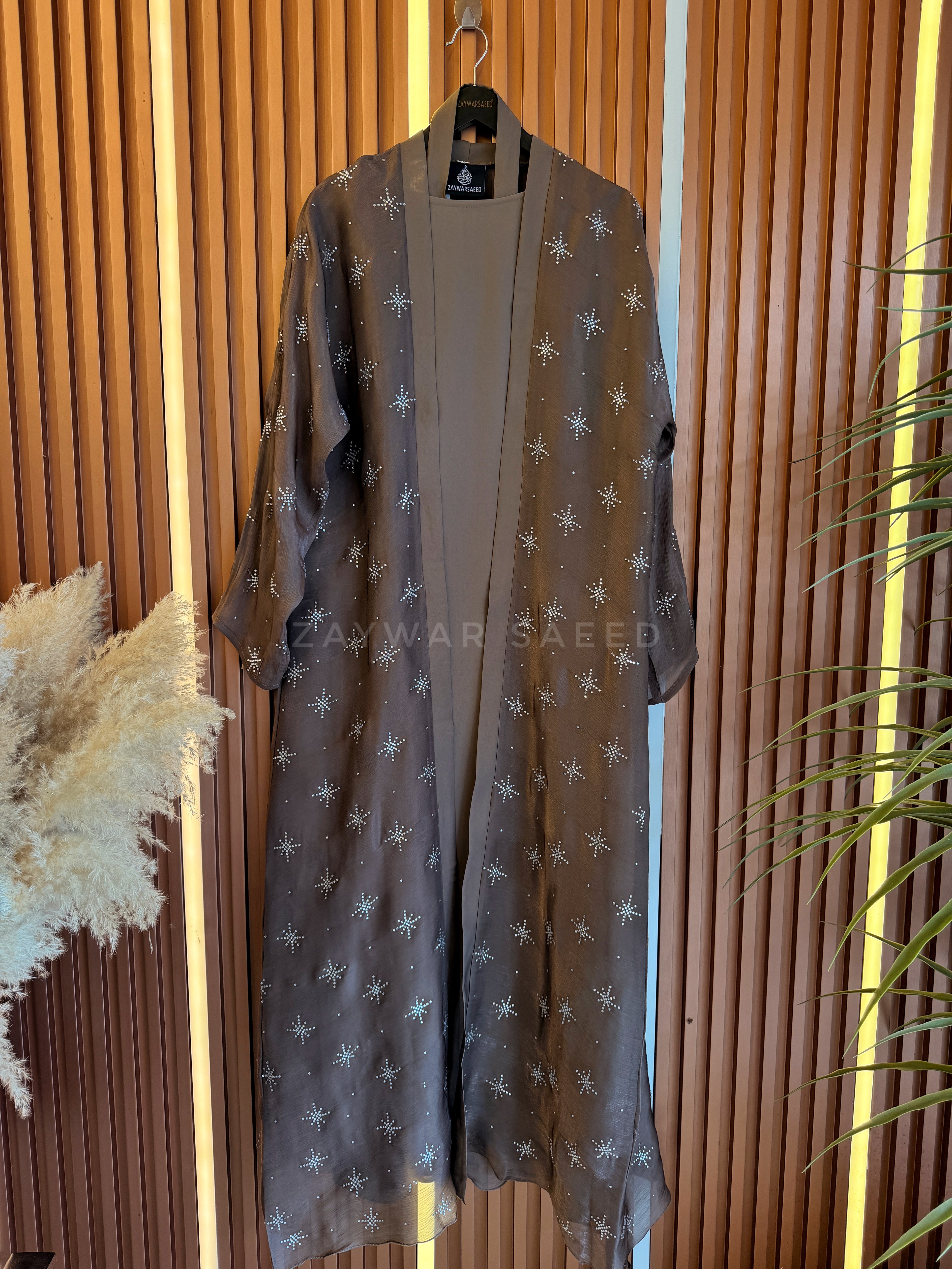 AYRA MOCHA BROWN CARDIGAN ABAYA