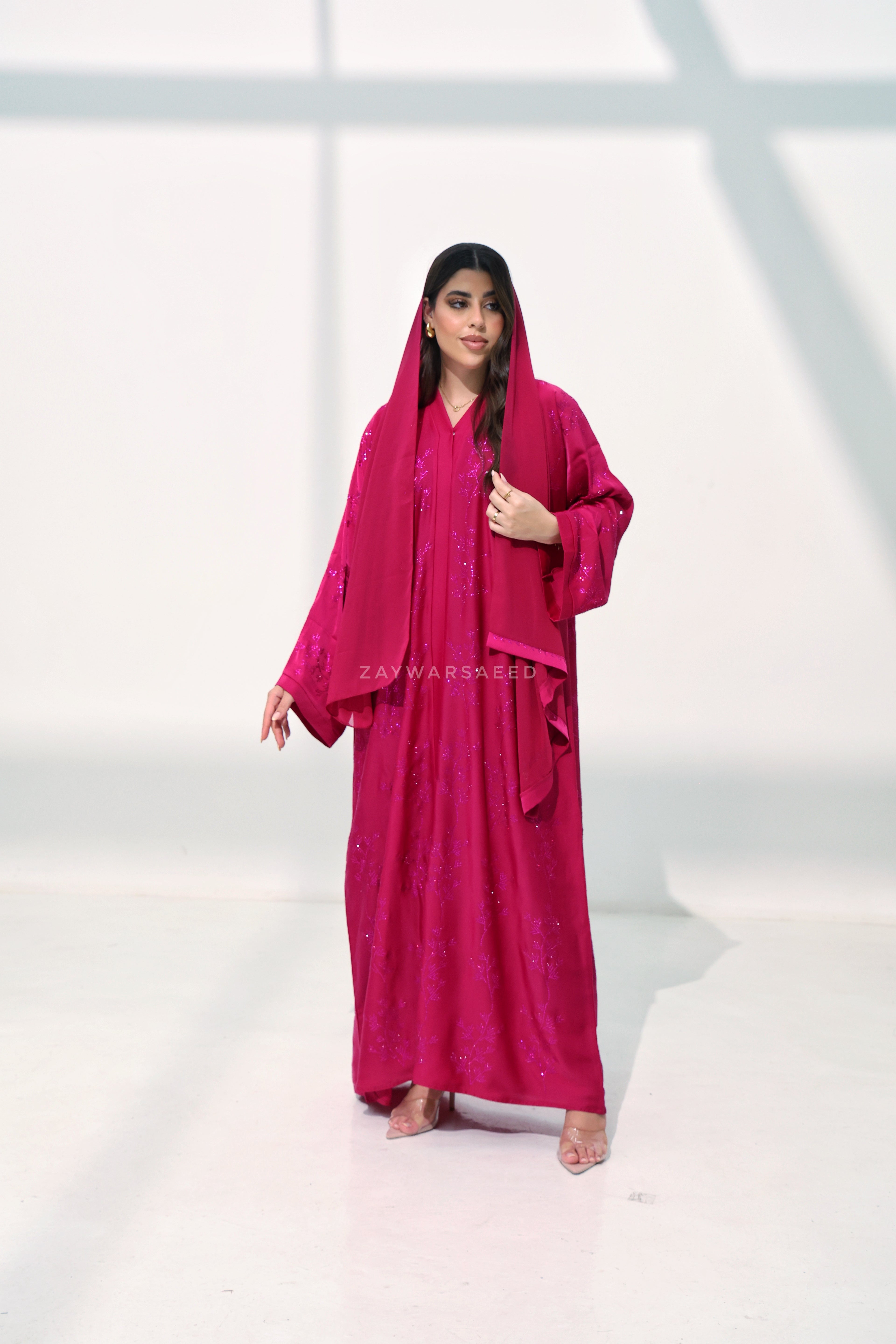 Mehreen Fushia Pink Abaya