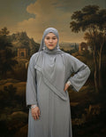 Aurora Grey Abaya