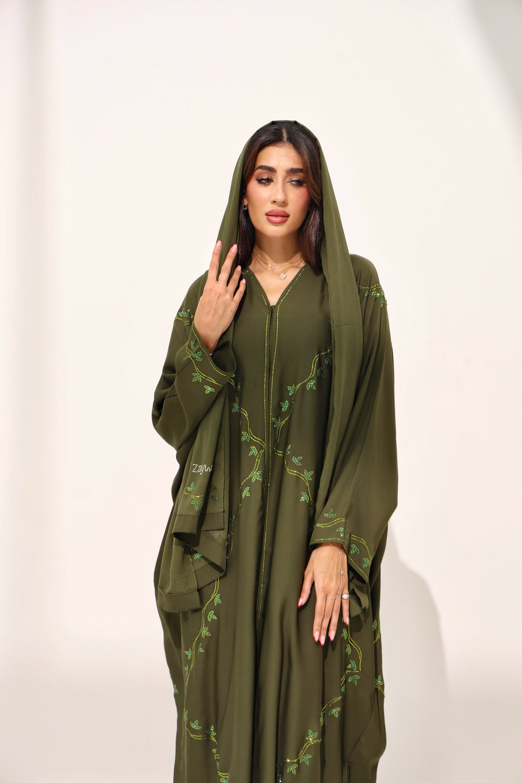Asma Olive Green Farasha