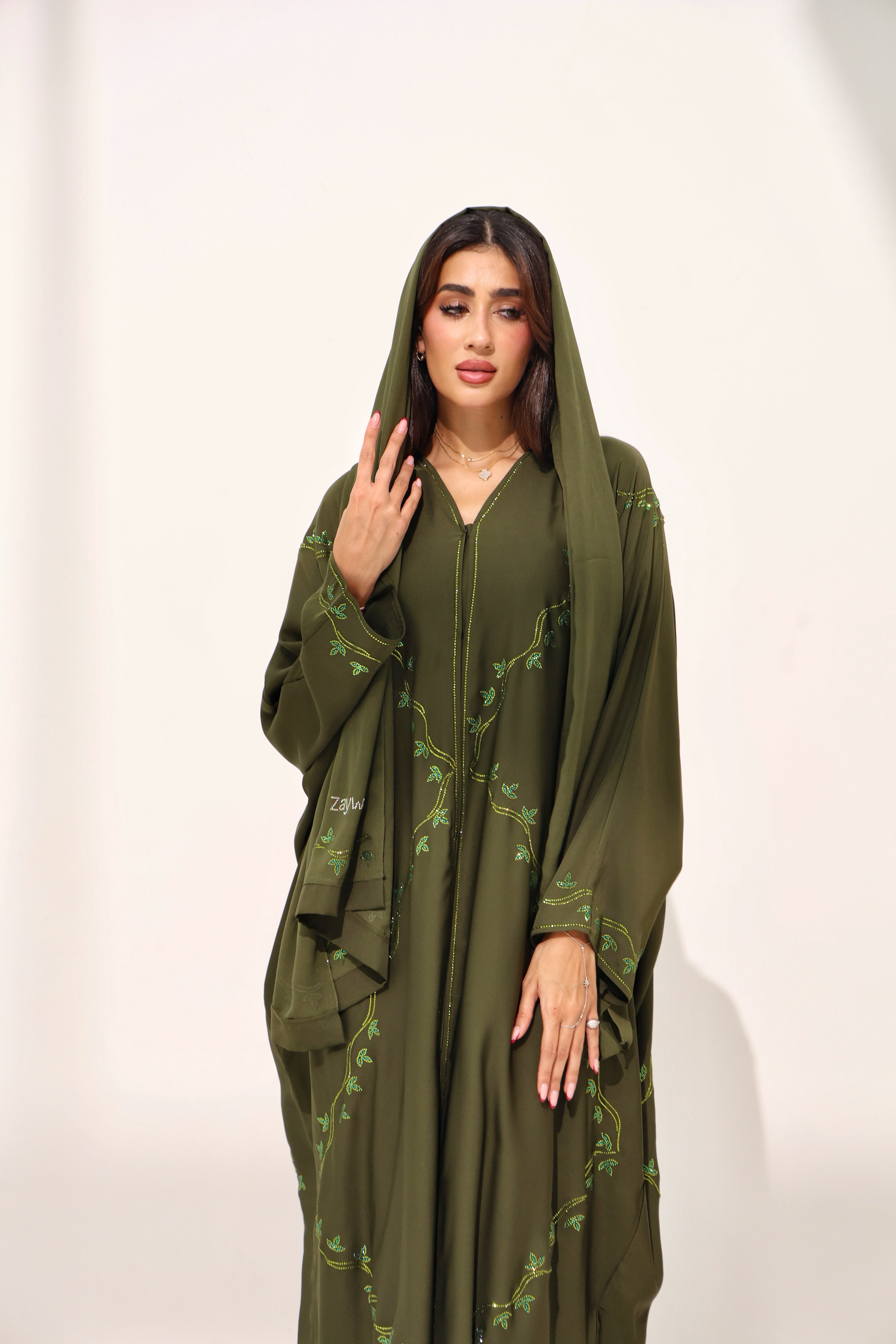 Asma Olive Green Farasha