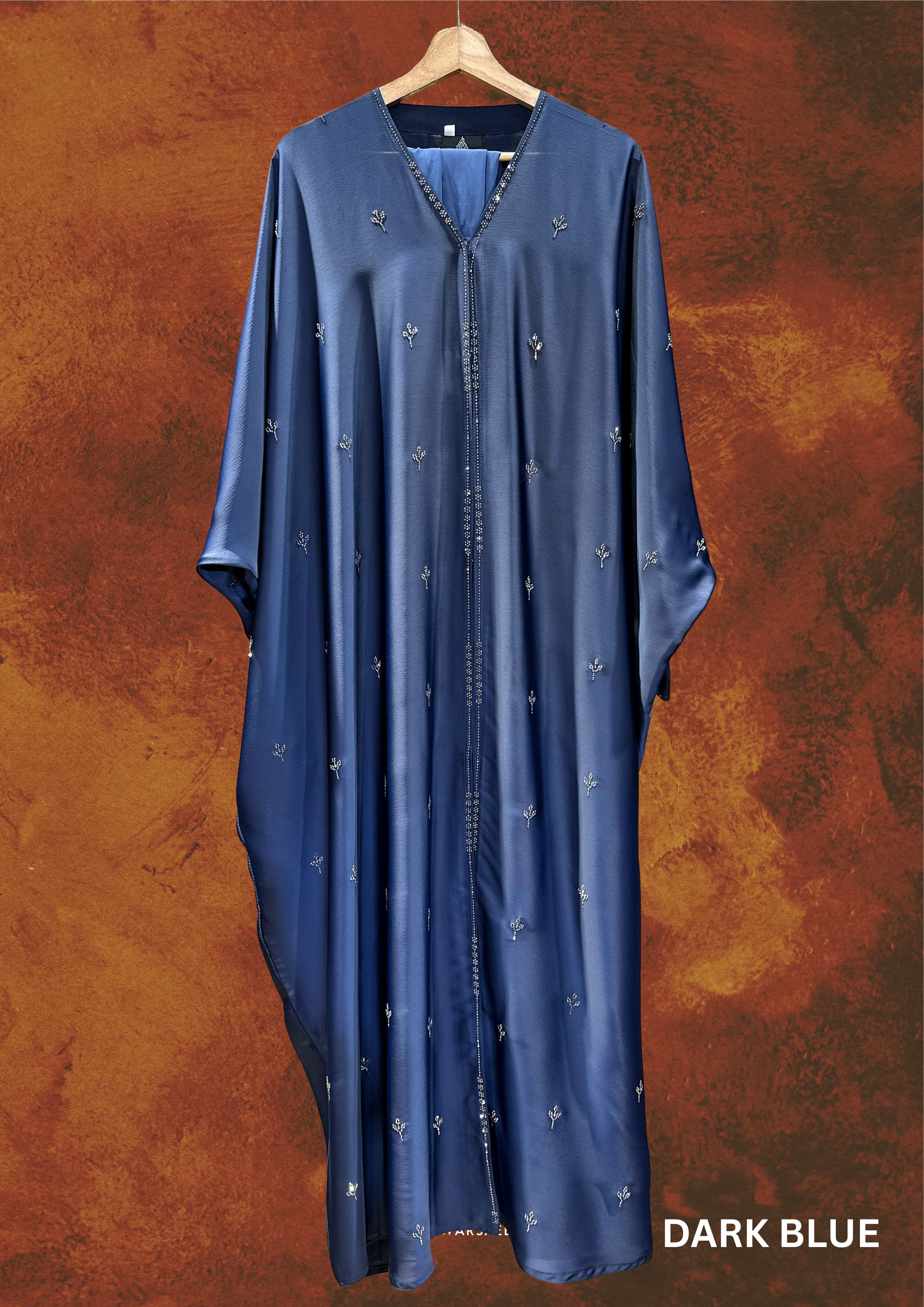 Luna Dark Blue Farasha Abaya