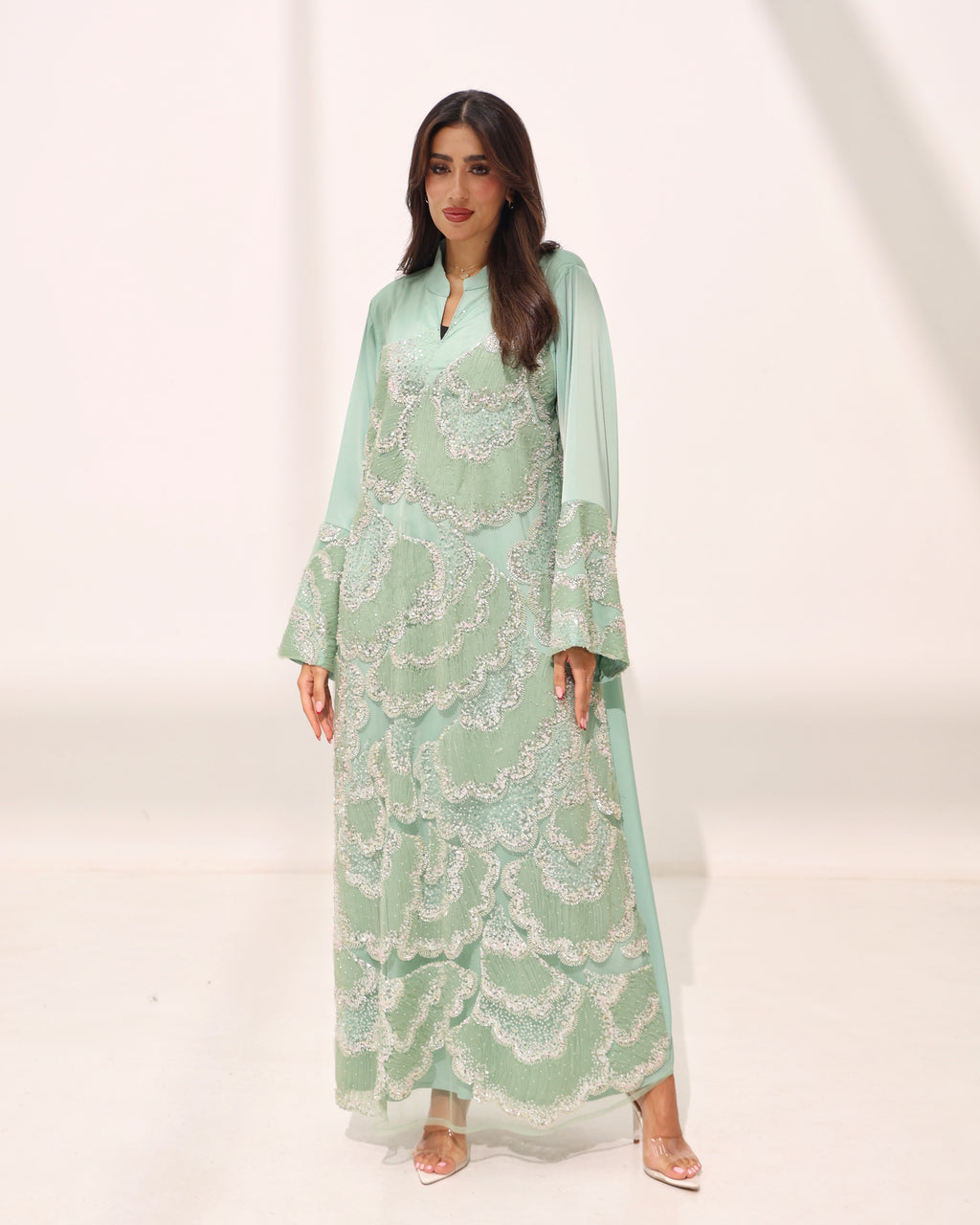 Zareen Luxe - Jade Reverie Luxury Dress