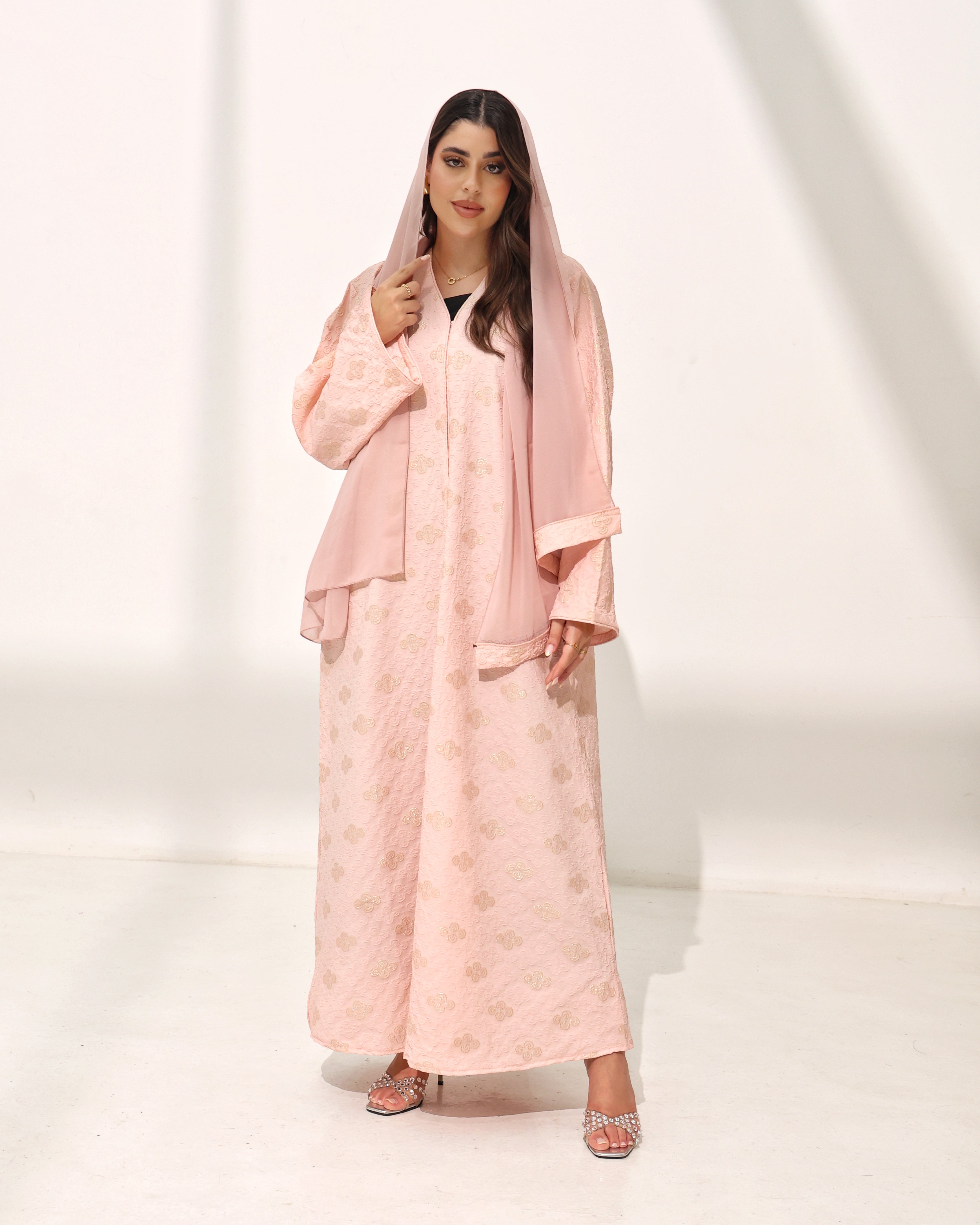 Layani Pastel Peach Abaya
