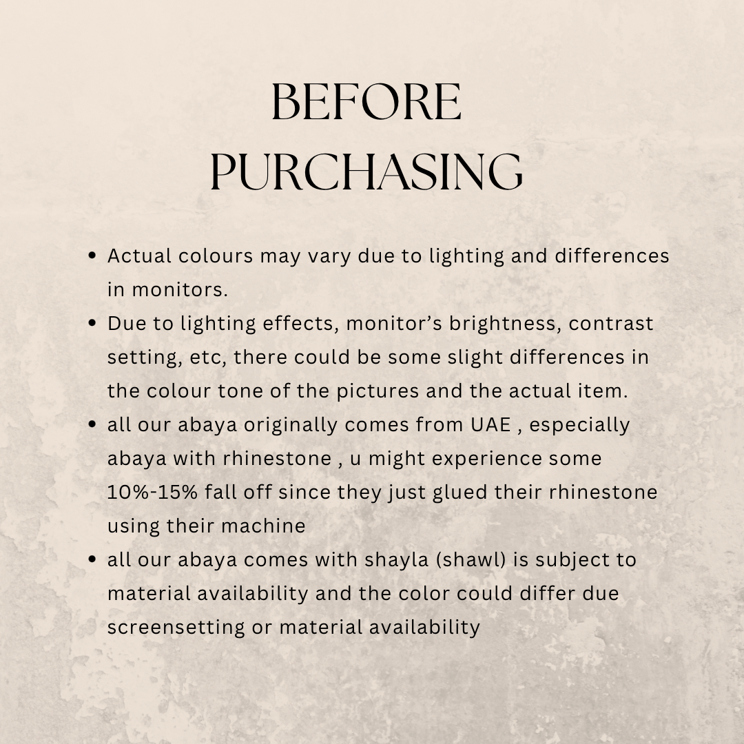 Aureen Petal (Brown) Abaya