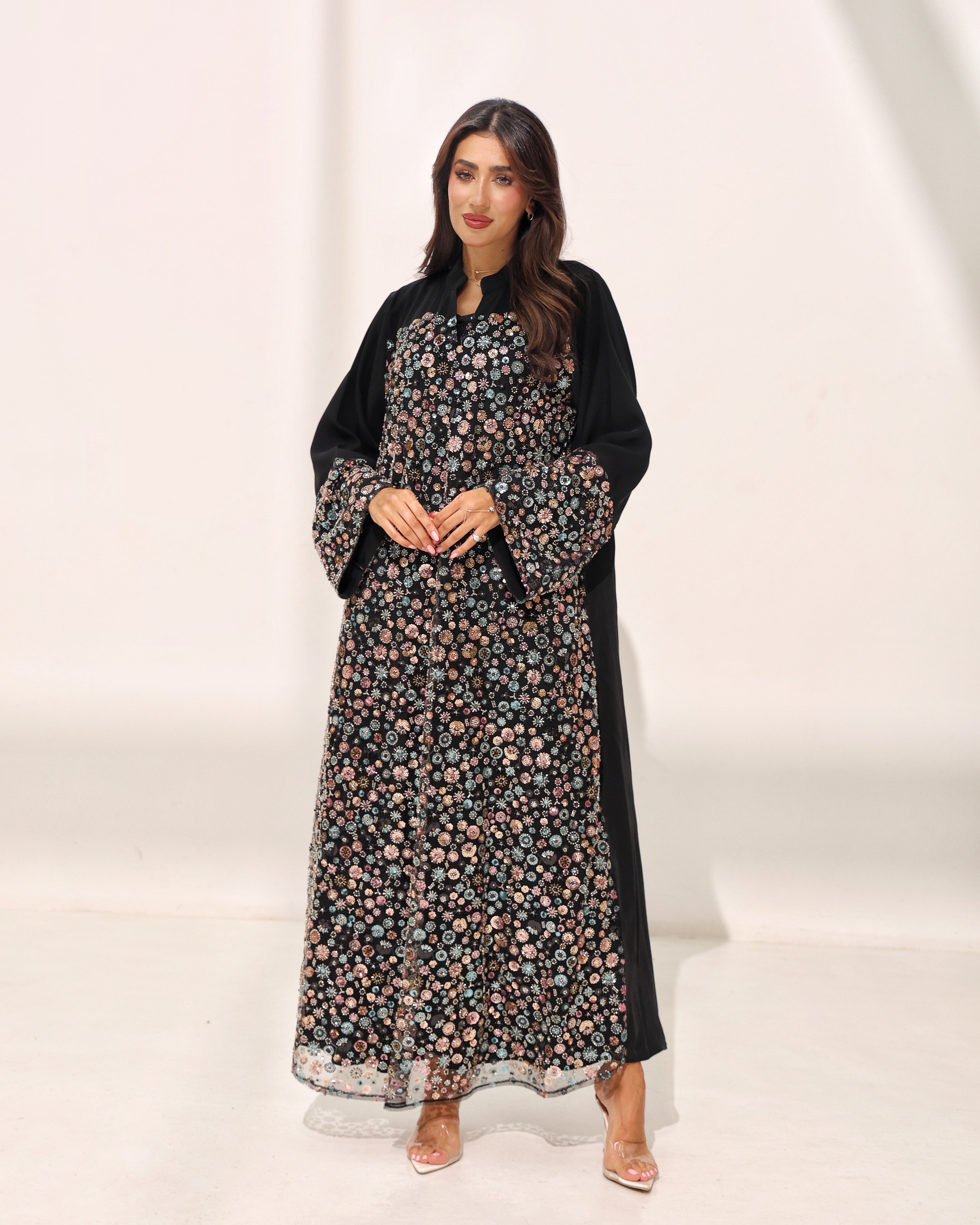 Zareen Luxe -Midnight Bloom Luxury Dress