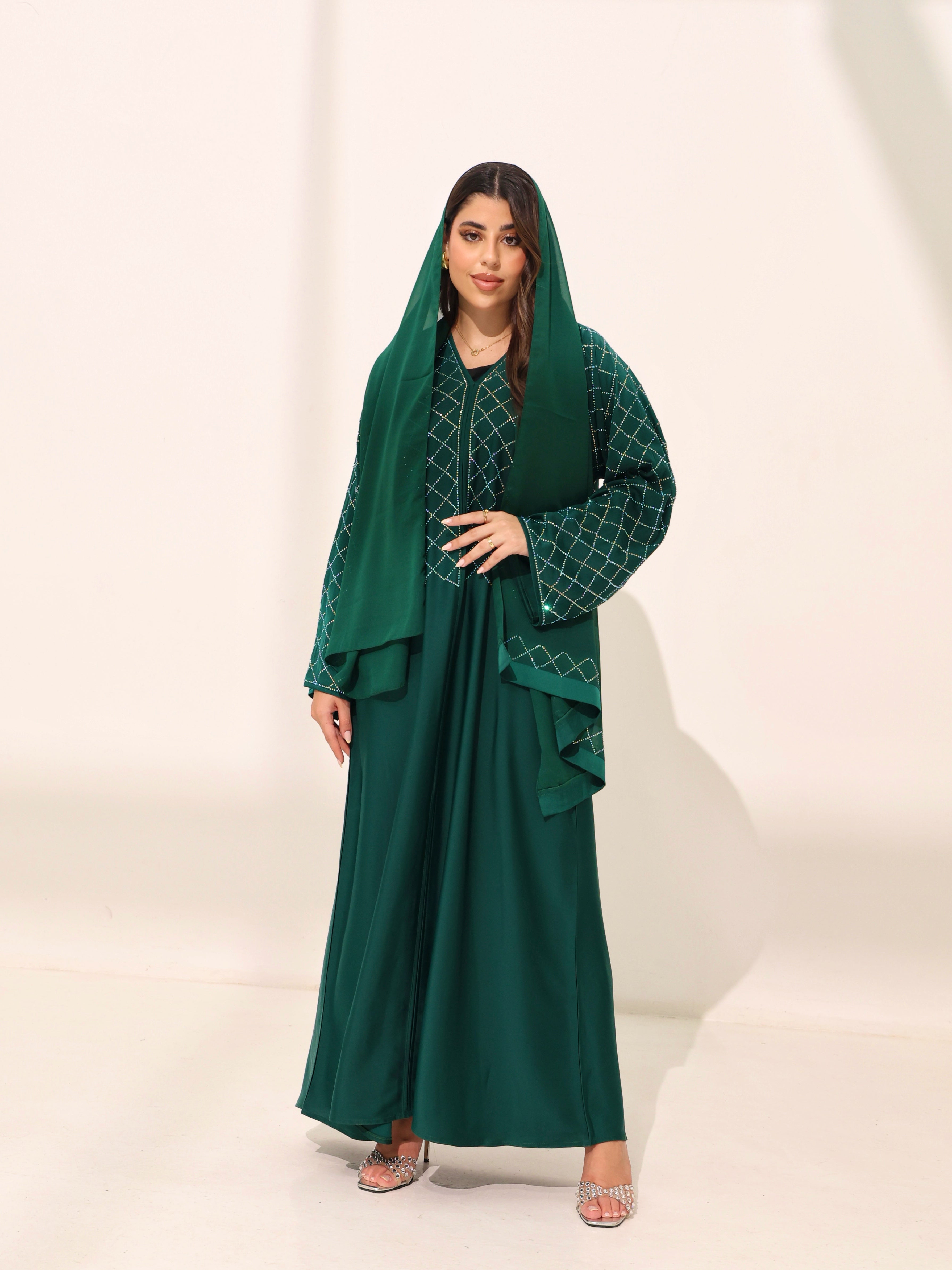 Kiraz Emerald Green Abaya