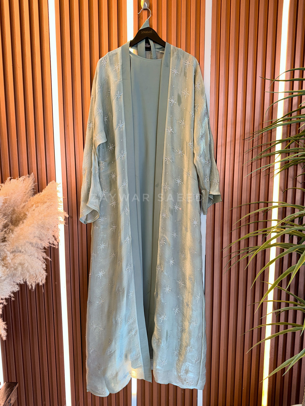 AYRA SAGE GREEN CARDIGAN ABAYA