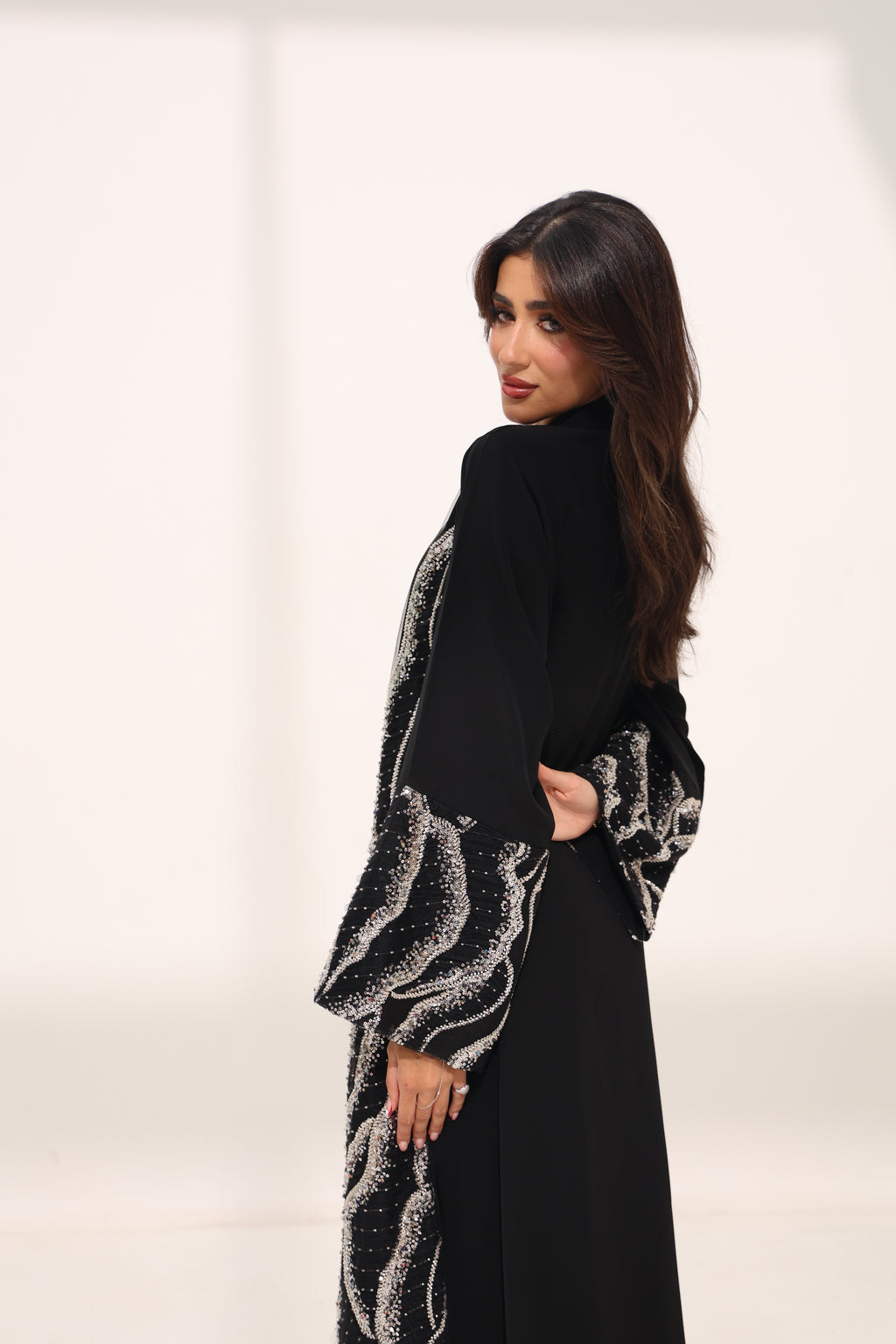 Zareen Luxe- Noir Ember Luxury Dress