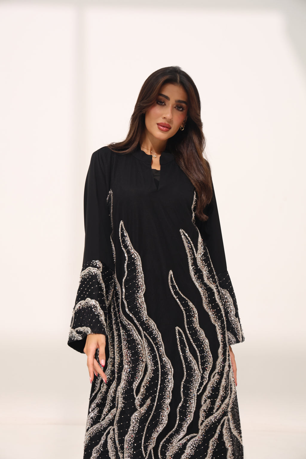 Zareen Luxe- Noir Ember Luxury Dress