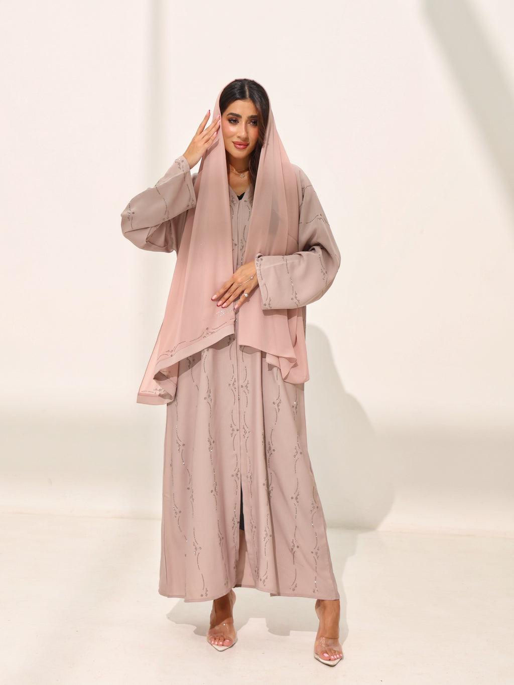 Jameela Blush Pink Abaya