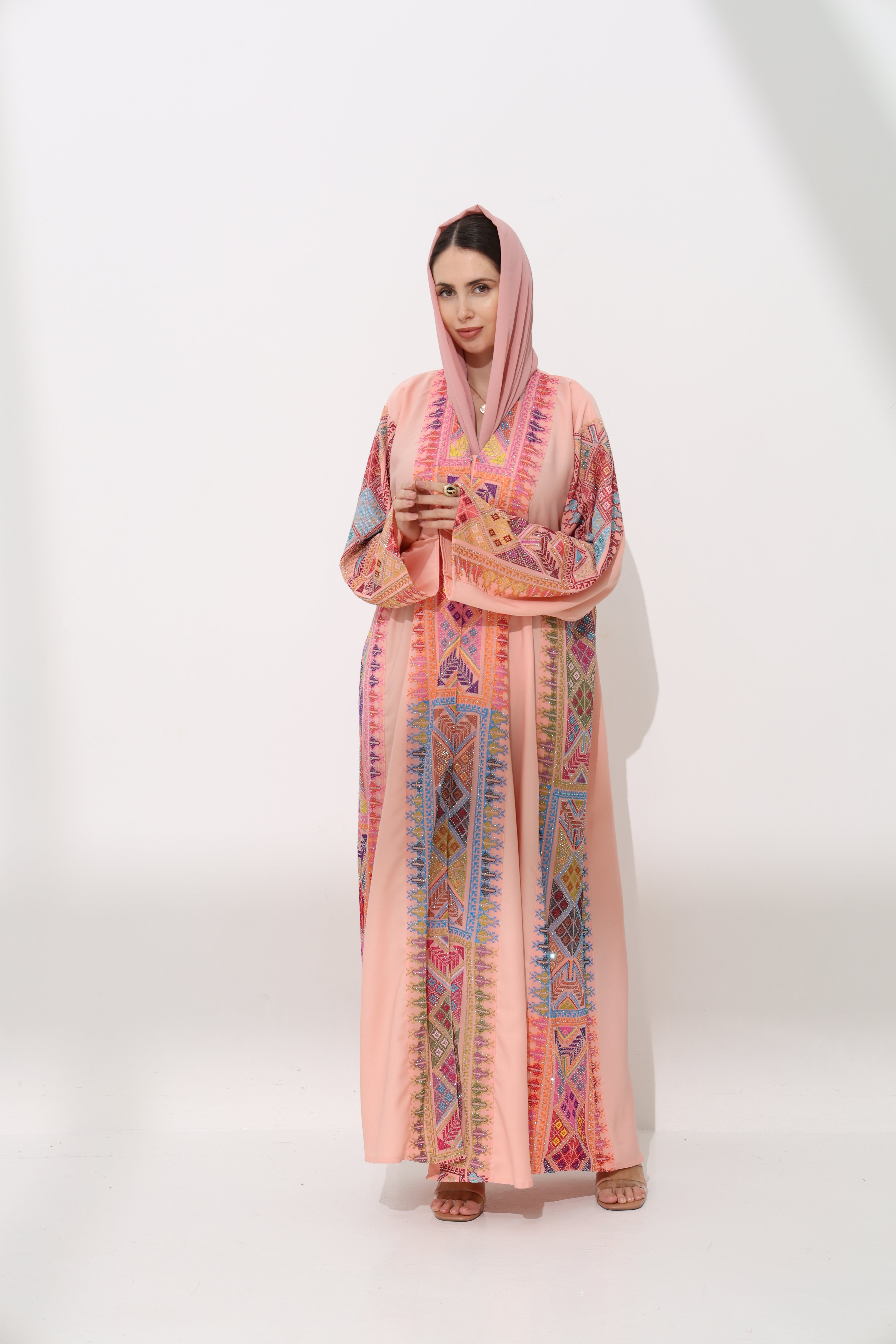 Fahmash Peach Abaya