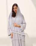 Arzoo Icy Grey Abaya