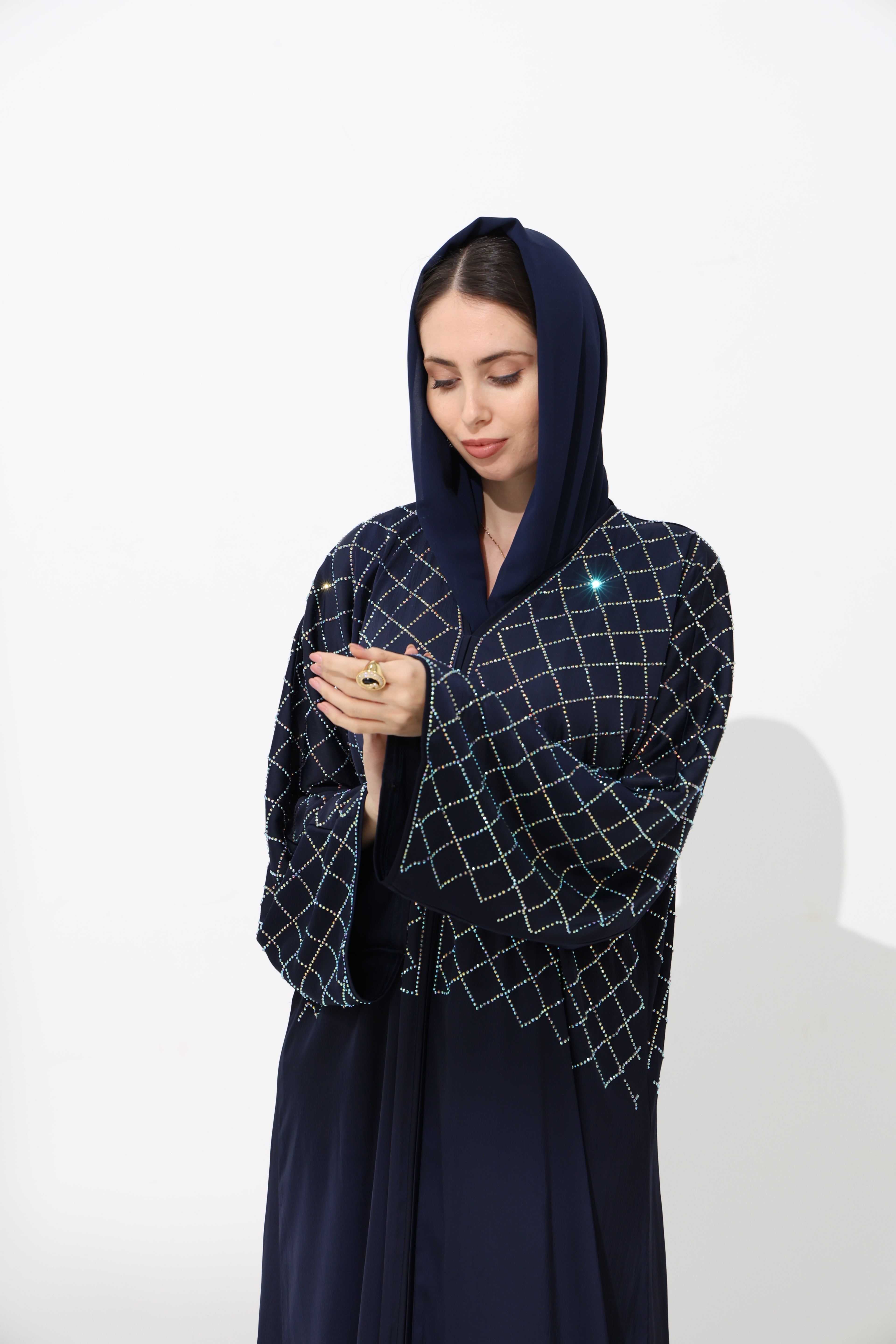 Kiraz Dark Blue Abaya