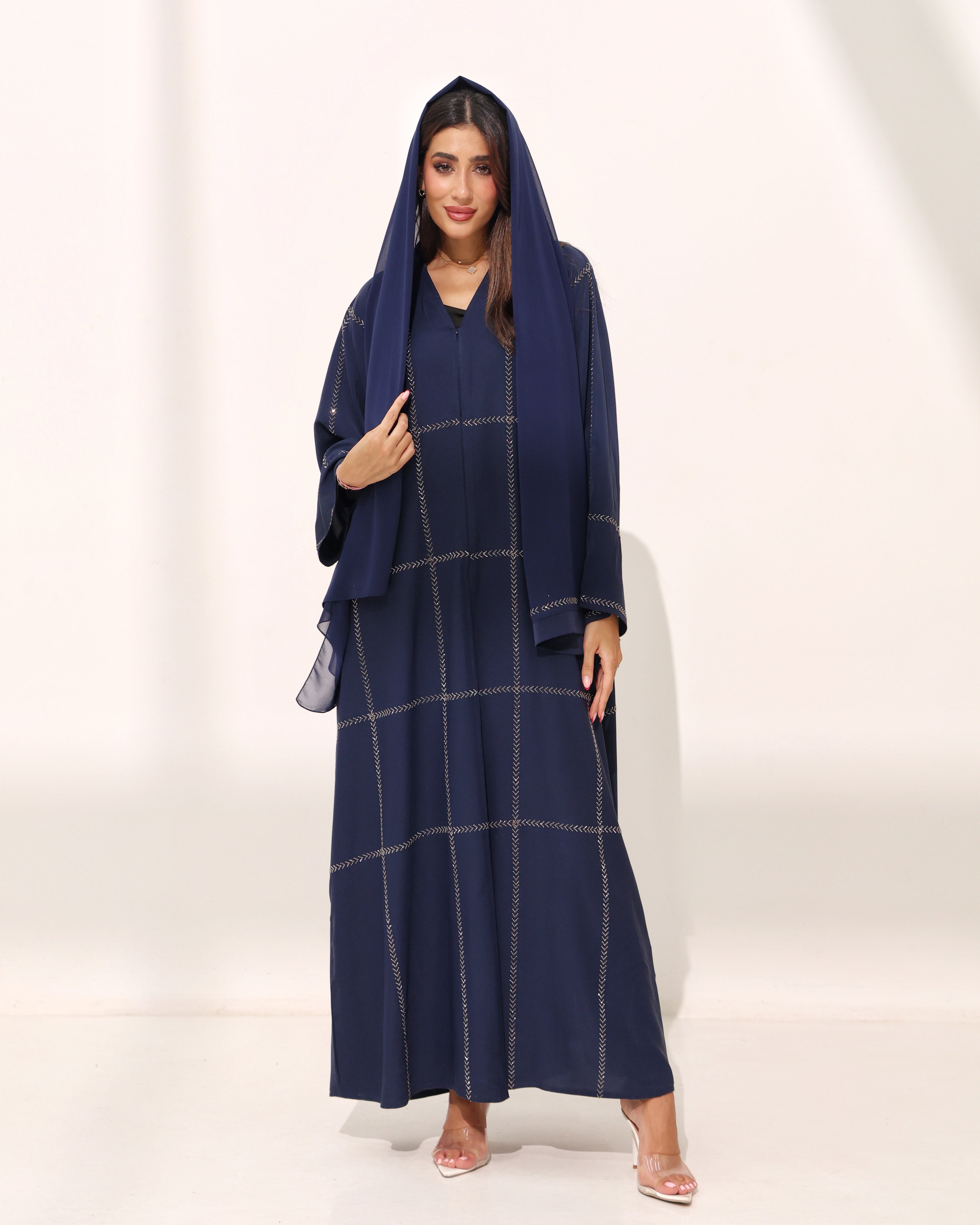Arzoo Navy Blue Abaya