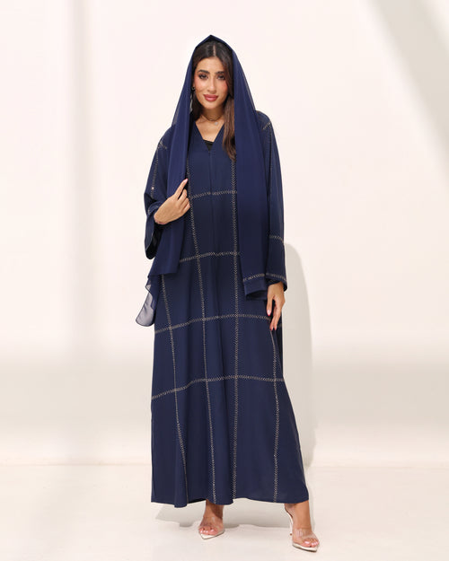 Arzoo Navy Blue Abaya