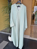 MEHER Sage Green Farasha Abaya