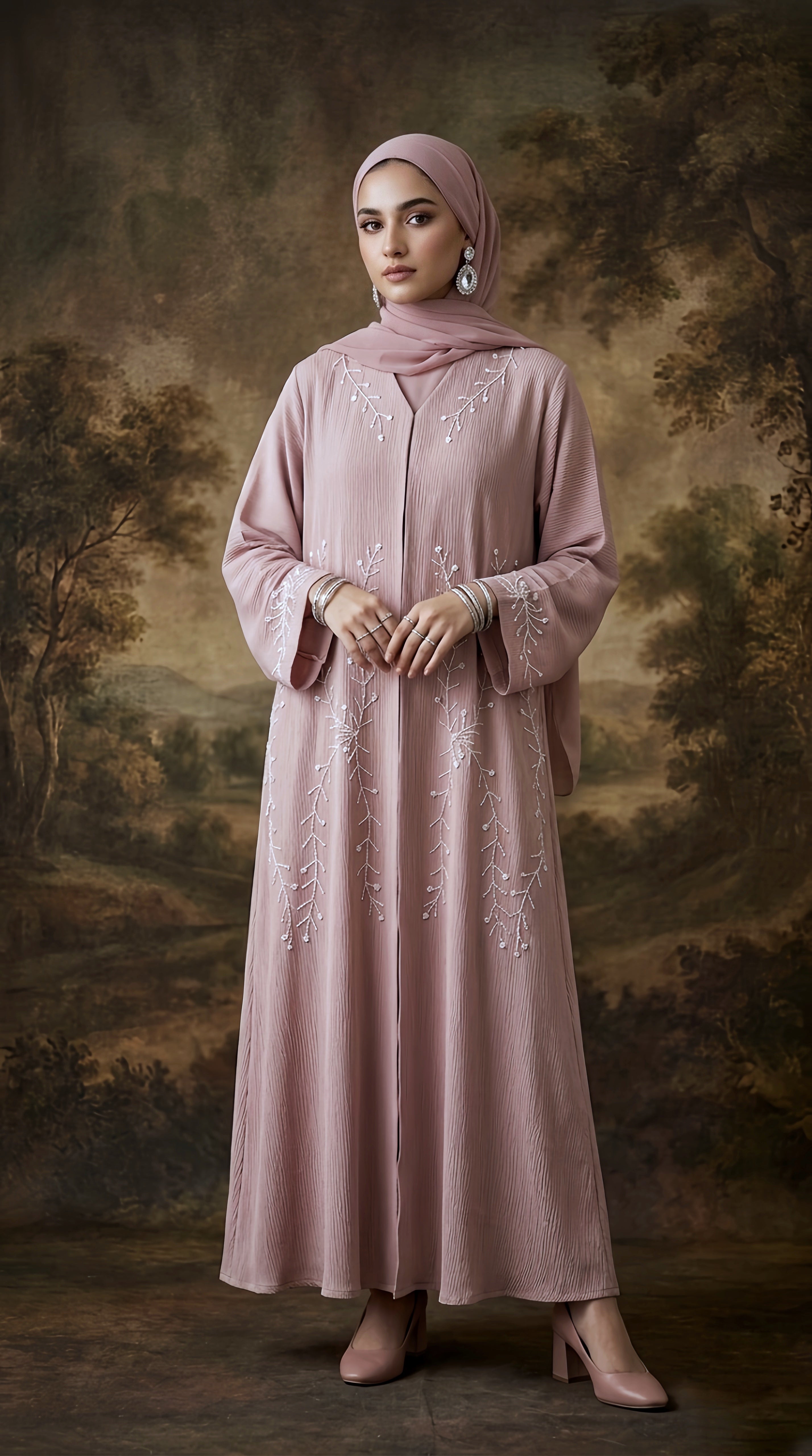 Aureen Petal (Apricot) Abaya